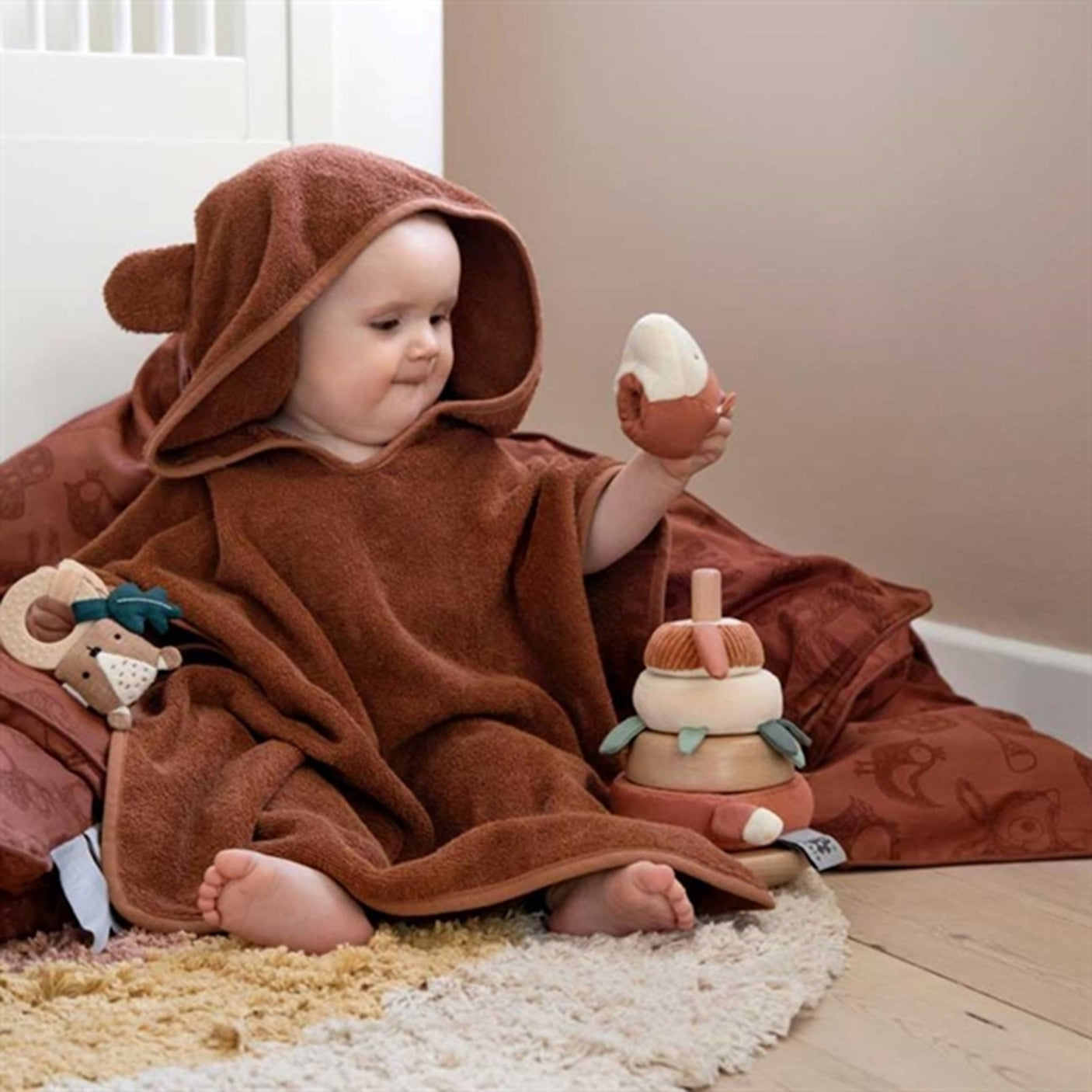 Sebra Rainbow Gulvtæppe Vævet Sunset Rose 2