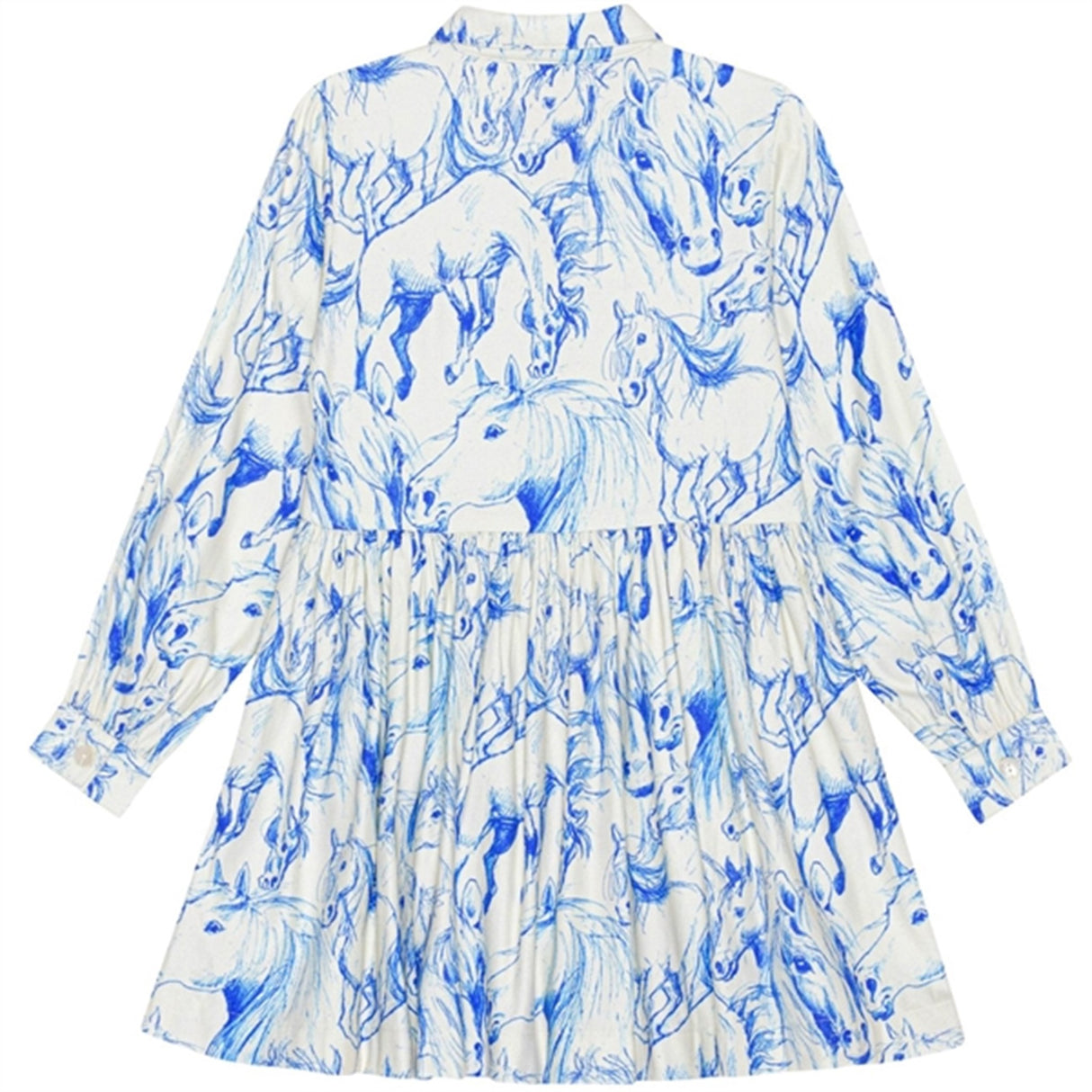 Molo Blue Horses Christy Dress