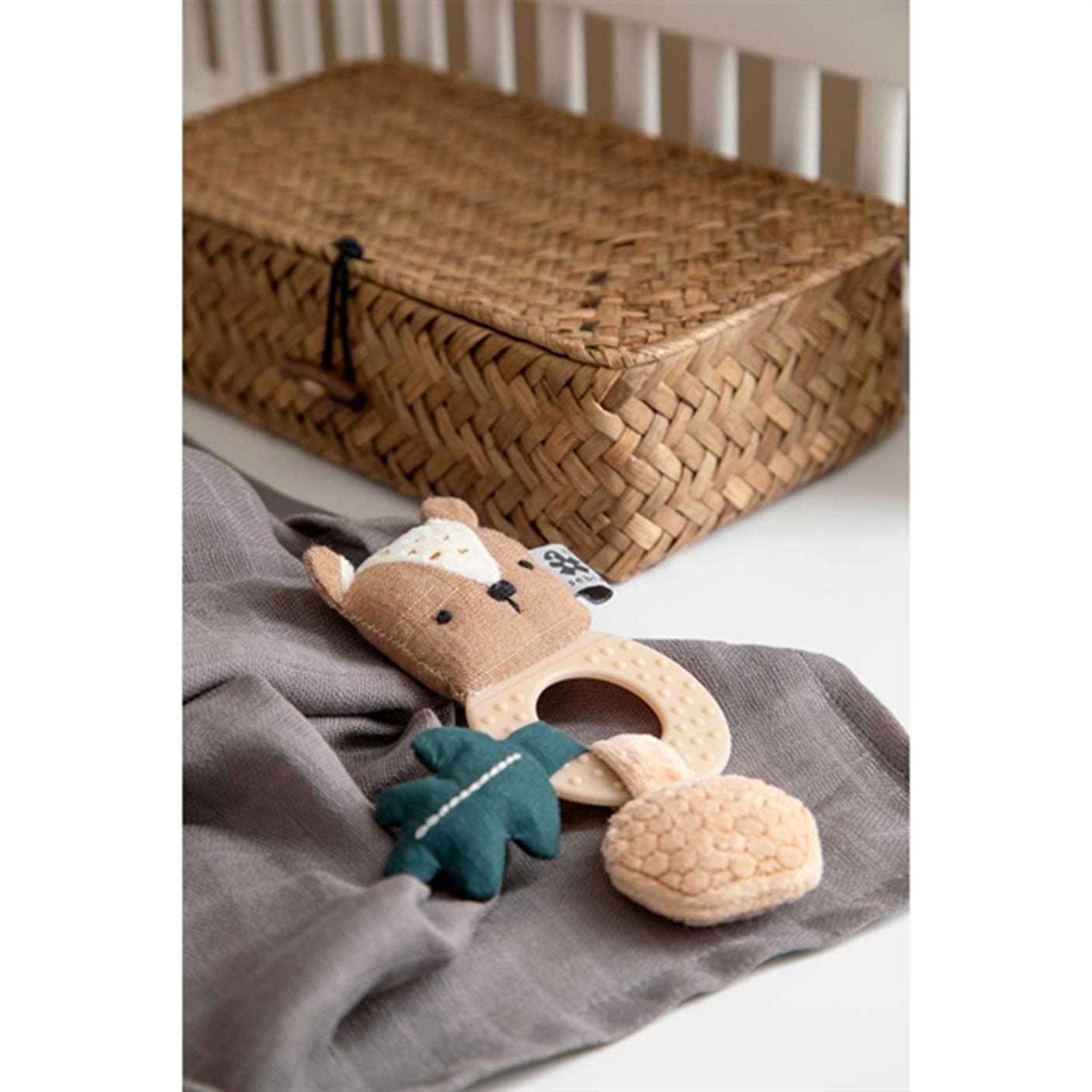 Sebra Crochet Activity Rattle Bear Milo