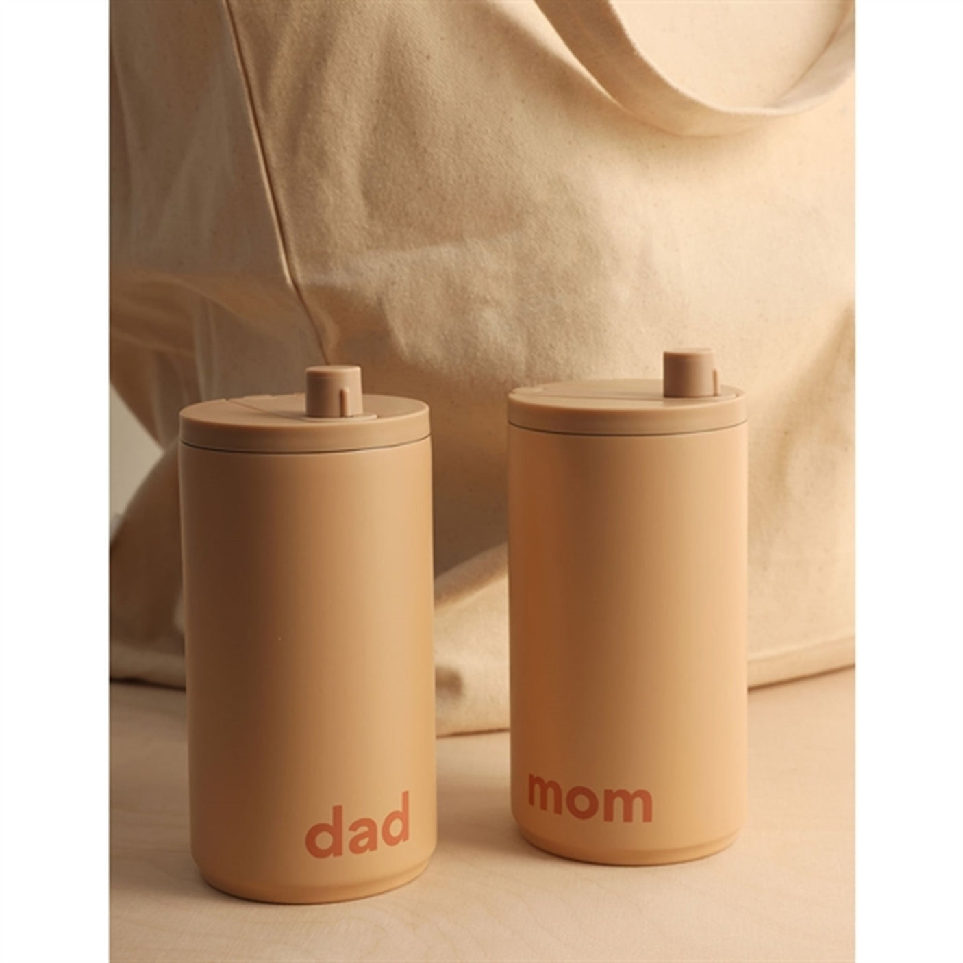 Design Letters Travel Thermo Cup MOM Beige