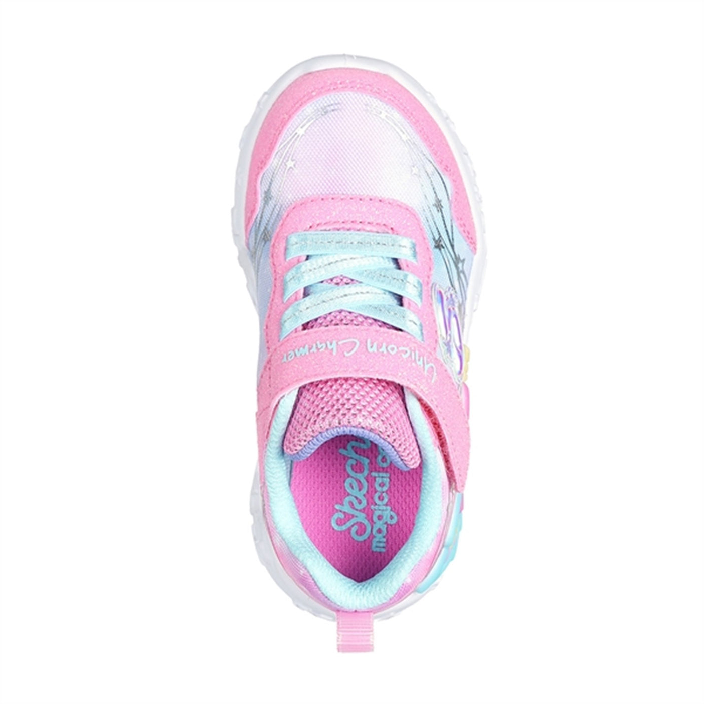 Skechers Unicorn Dreams Ombre Print & Star Shoe Pink Turquoise