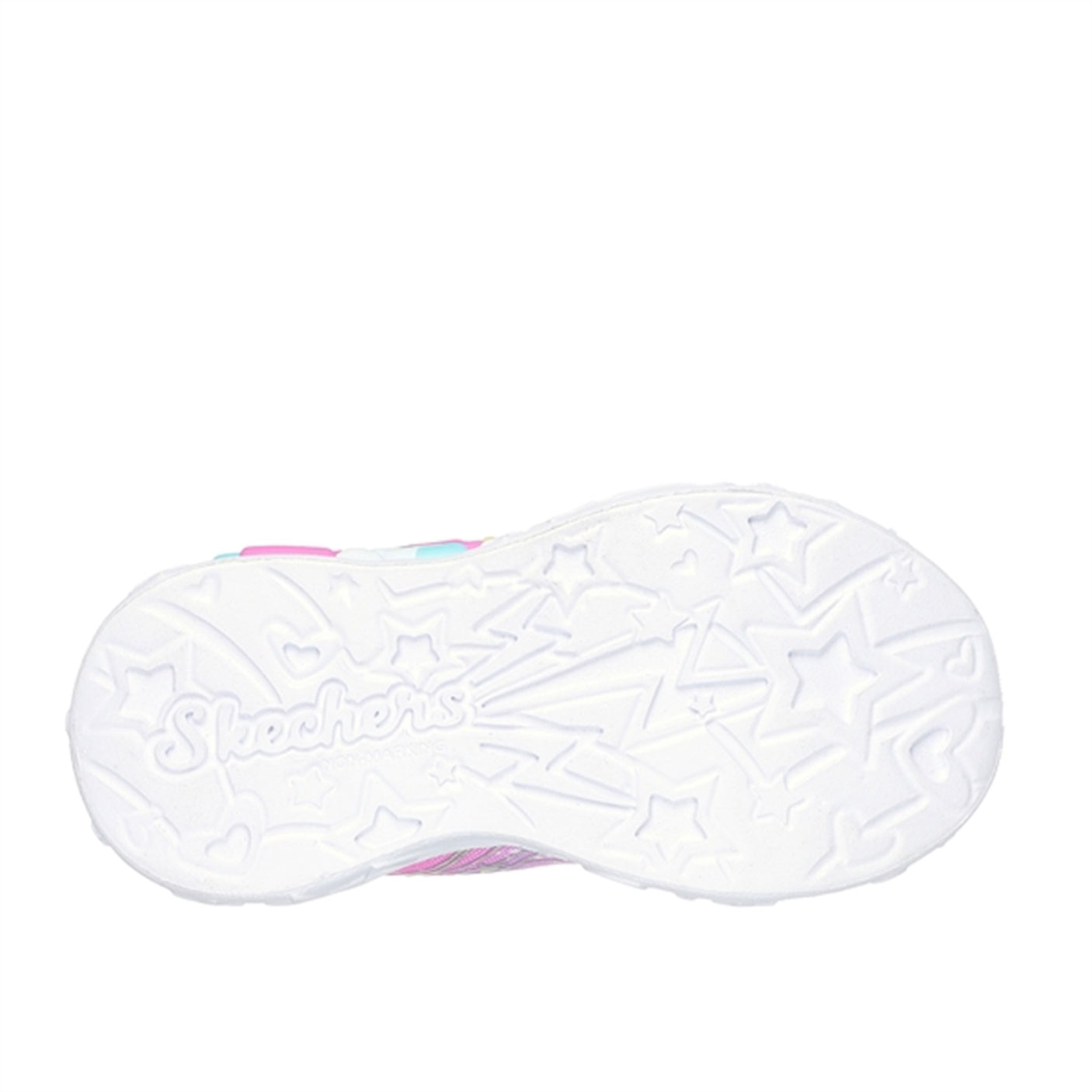 Skechers Unicorn Dreams Ombre Print & Star Shoe Pink Turquoise