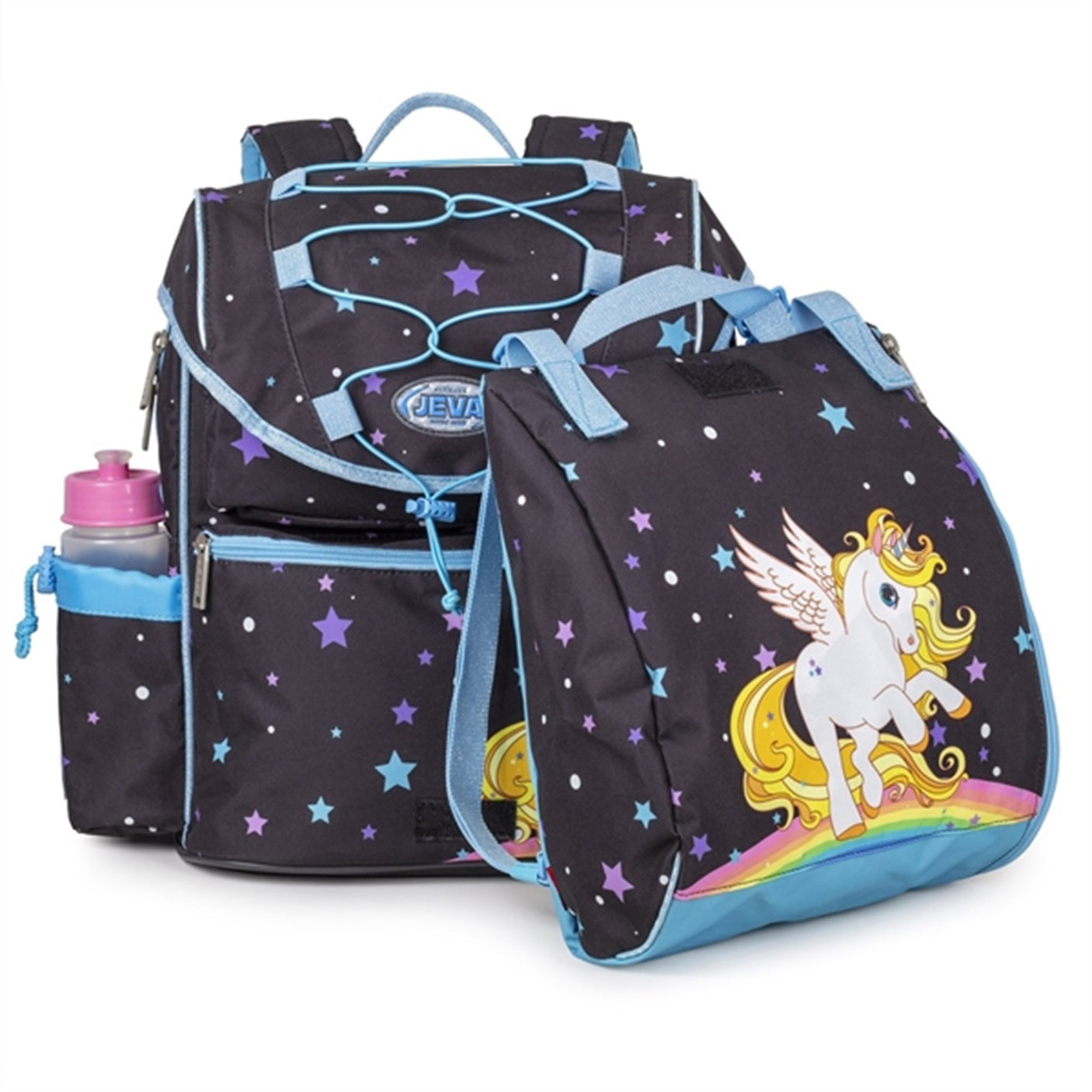 JEVA School Bag Golden Unicorn