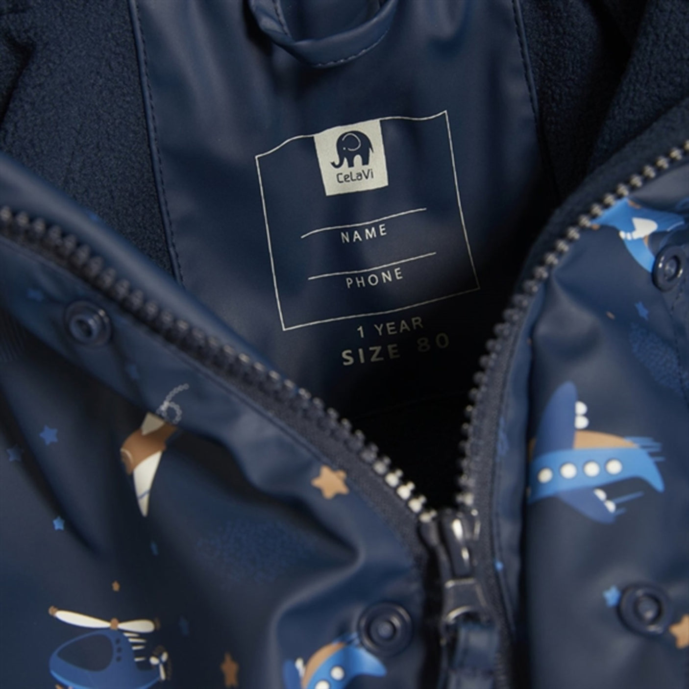 CeLaVi Rainwear Suit w. Fleece Pageant Blue