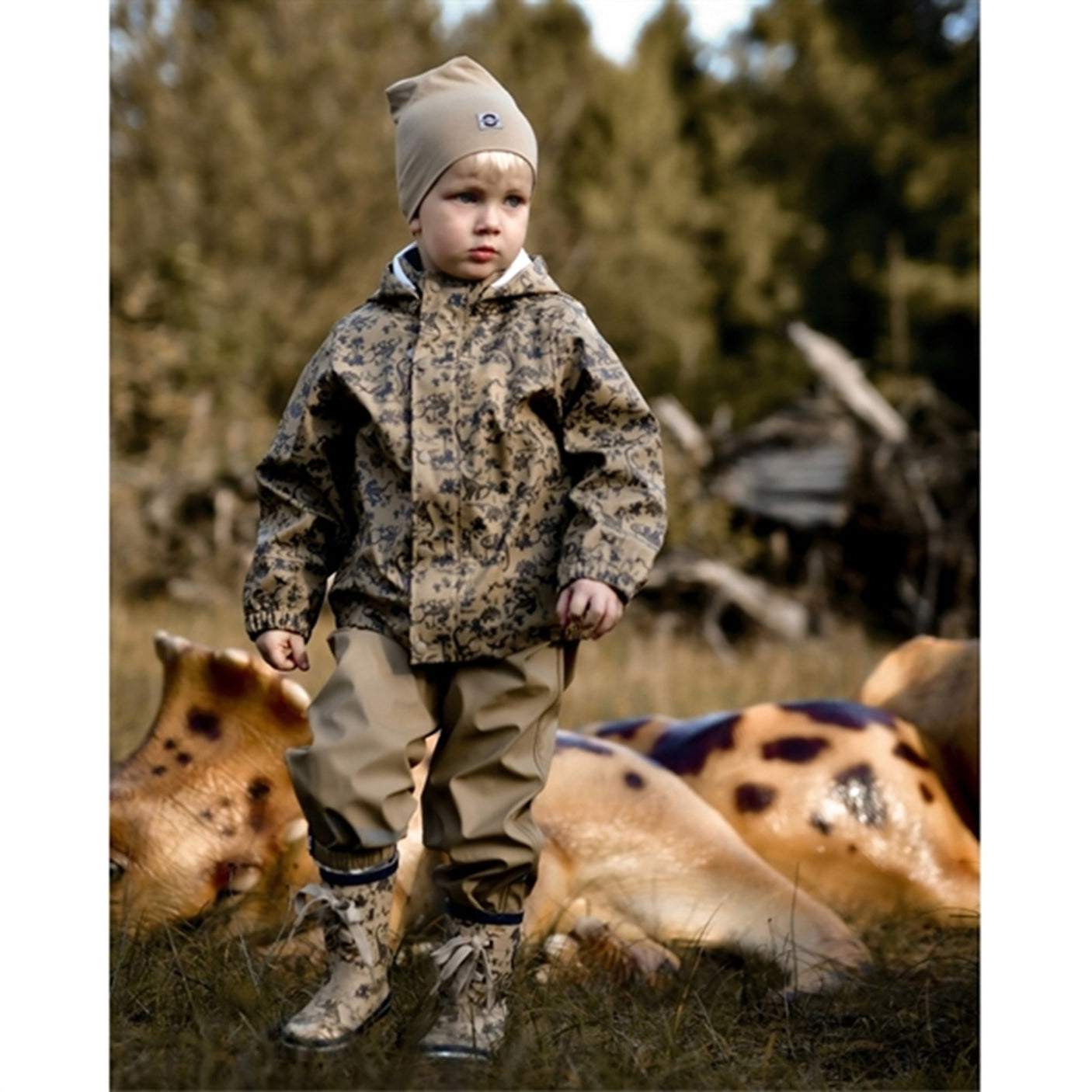 Mikk-Line Rainset AOP Olive Gray