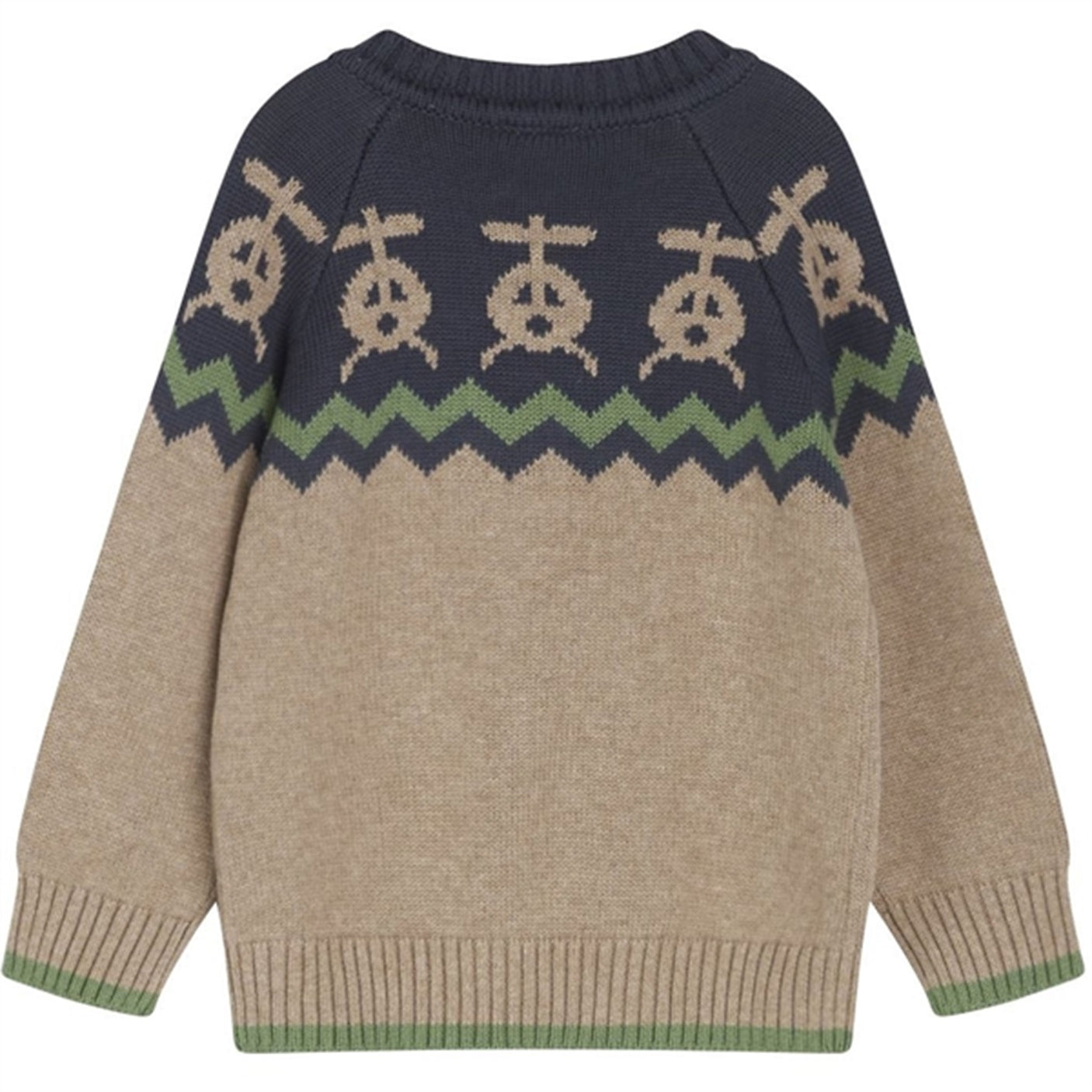 Hust & Claire Mini Deer Brown Melange Porter Knit Sweater