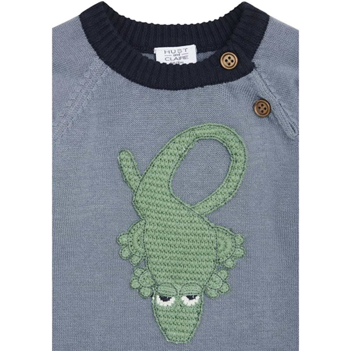 Hust & Claire Faded Blue Palle Knit Sweater