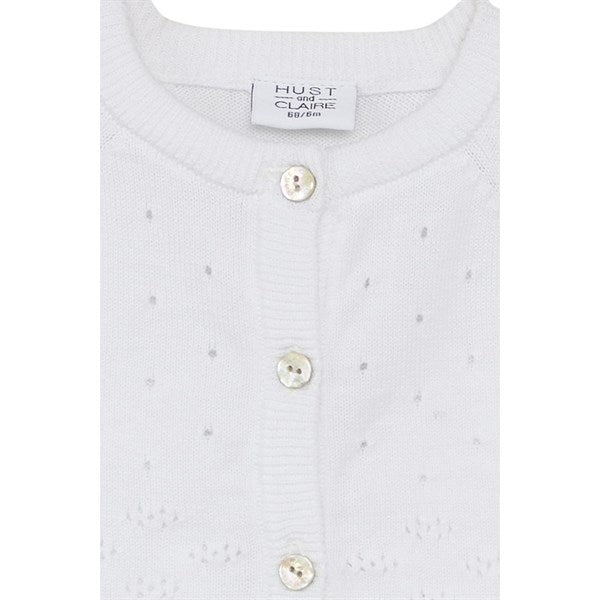 Hust & Claire Baby White Cillja Cardigan