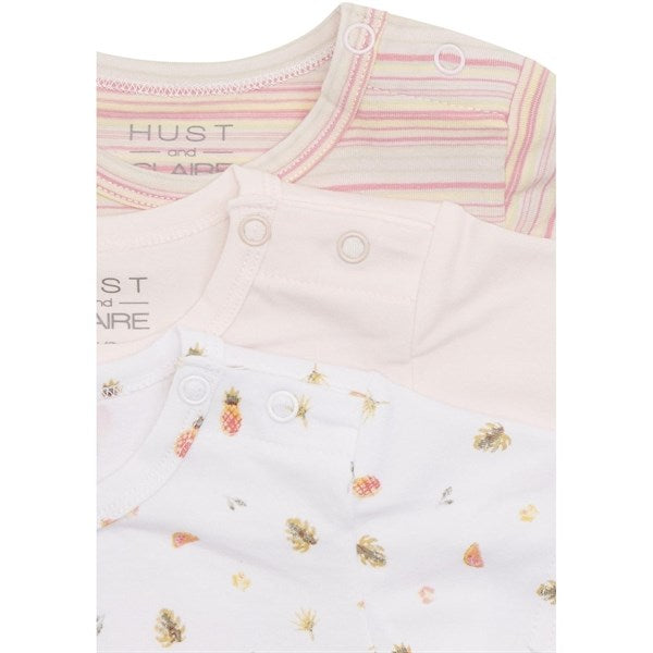 Hust & Claire Baby White Barba Body 3-pack