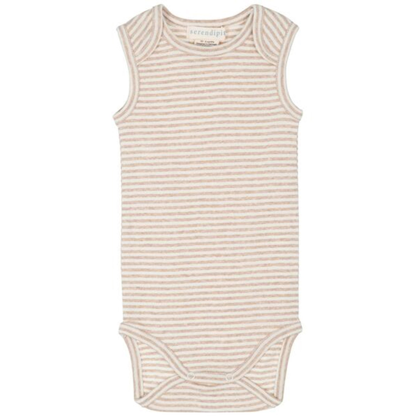 Serendipity Oat/Offwhite Baby Tank Rib Stripe