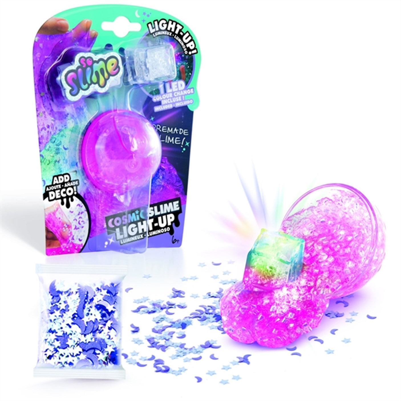 So Slime Light Up Cosmic Crunch Pink