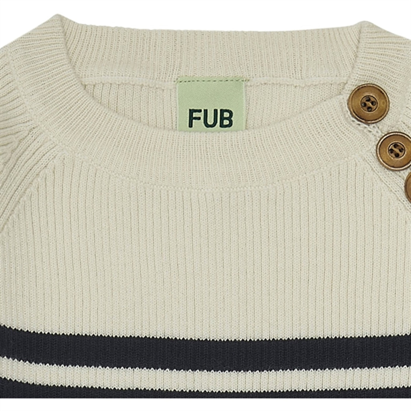 FUB Sweater Ecru/Dark Navy