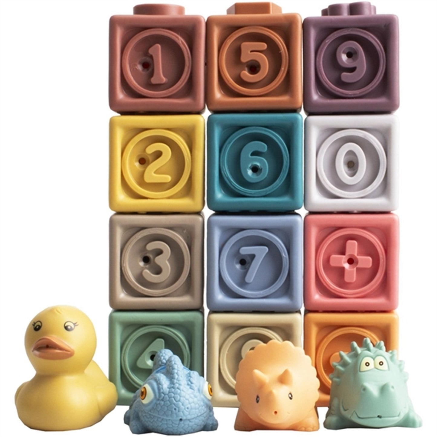 Magni Silicone Blocks with Animals 16 Pieces