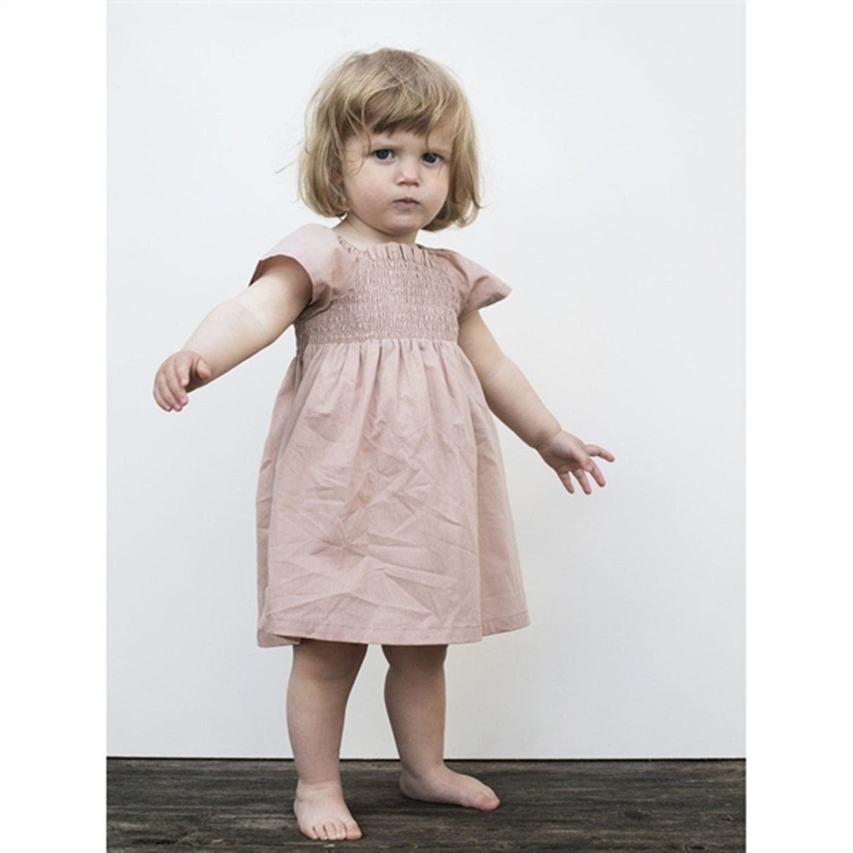 Serendipity Almond Baby Smock Dress