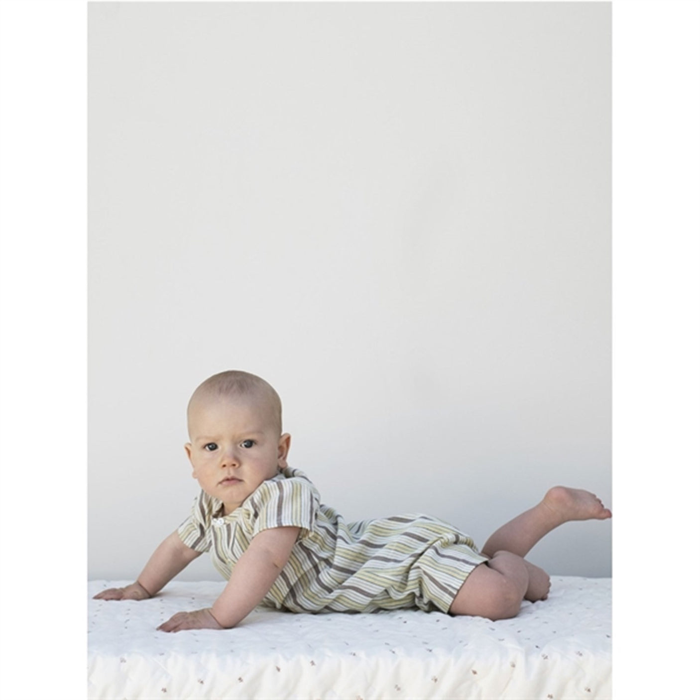 Serendipity Misty Stripes Baby Button Suit
