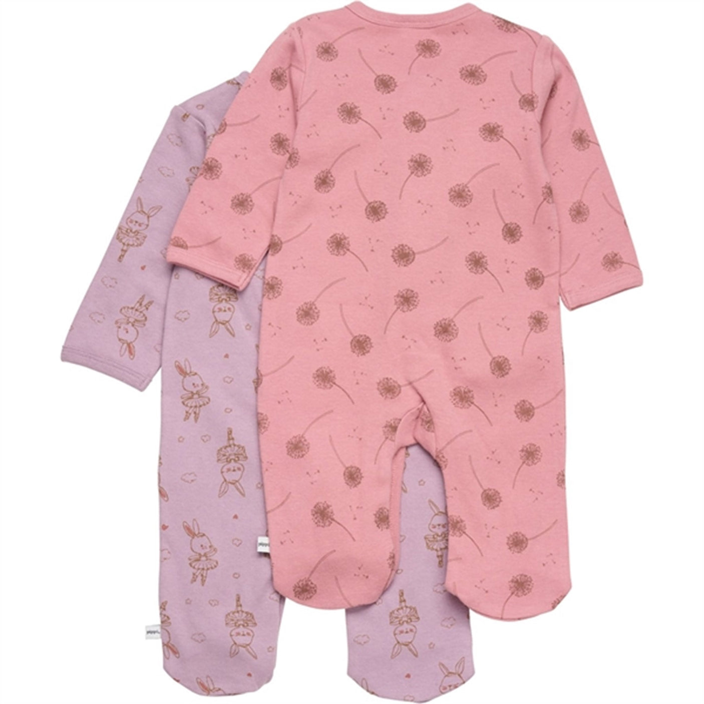 Pippi Nightsuit with Buttons 2-pack Dusty Rose