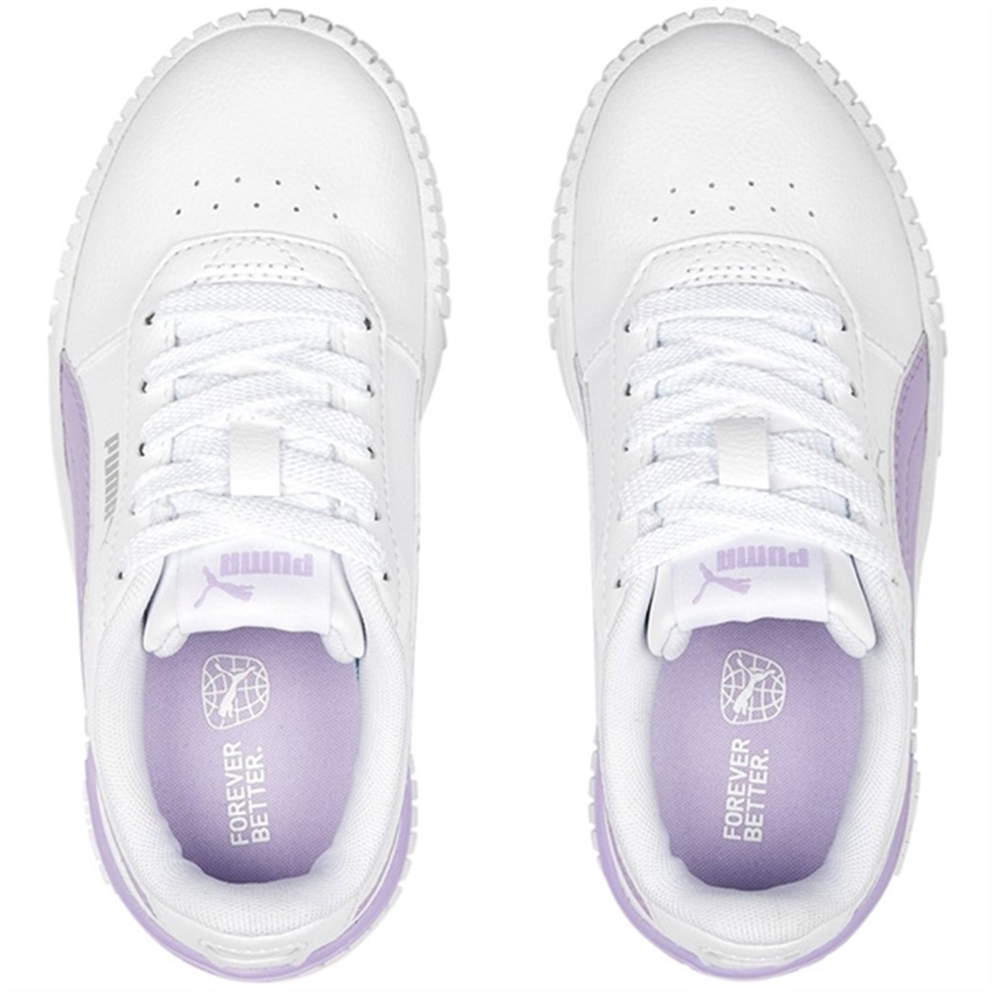 Puma Carina 2.0 PS White-Vivid Violet-Silver Sneakers