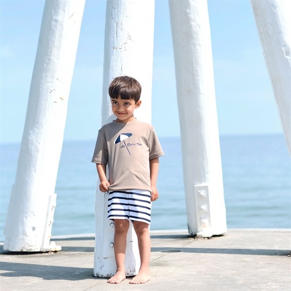 Petit Crabe Taupe Milou Vita Swim Shirt
