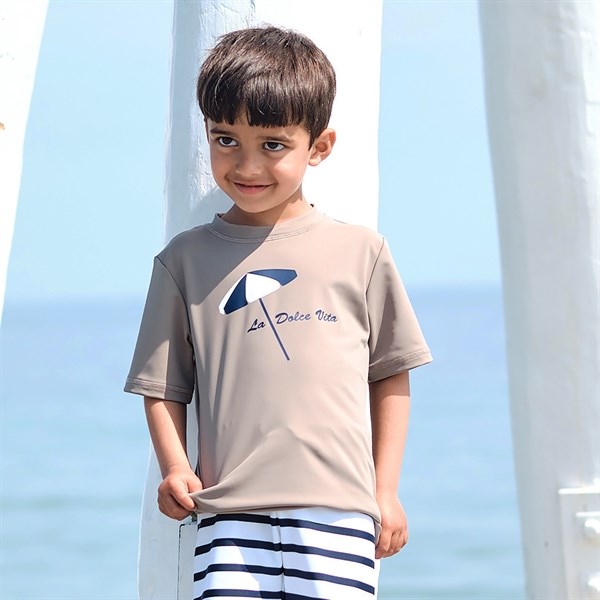 Petit Crabe Taupe Milou Vita Swim Shirt
