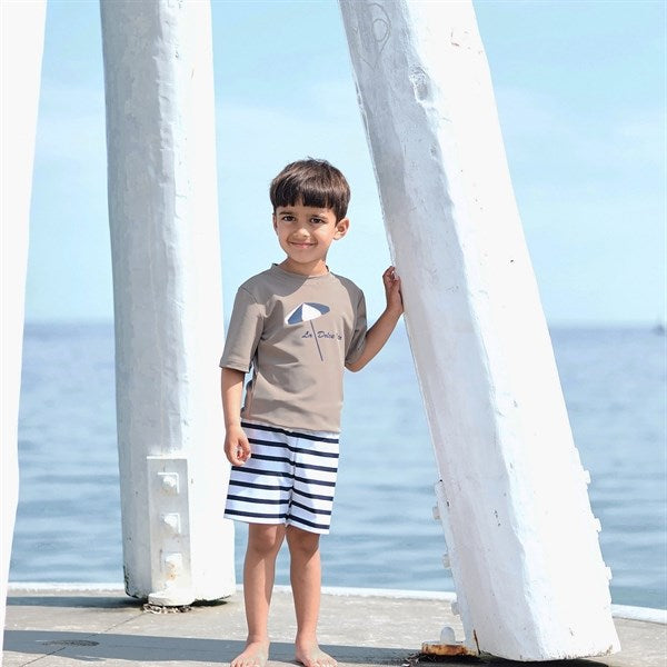 Petit Crabe Taupe Milou Vita Swim Shirt