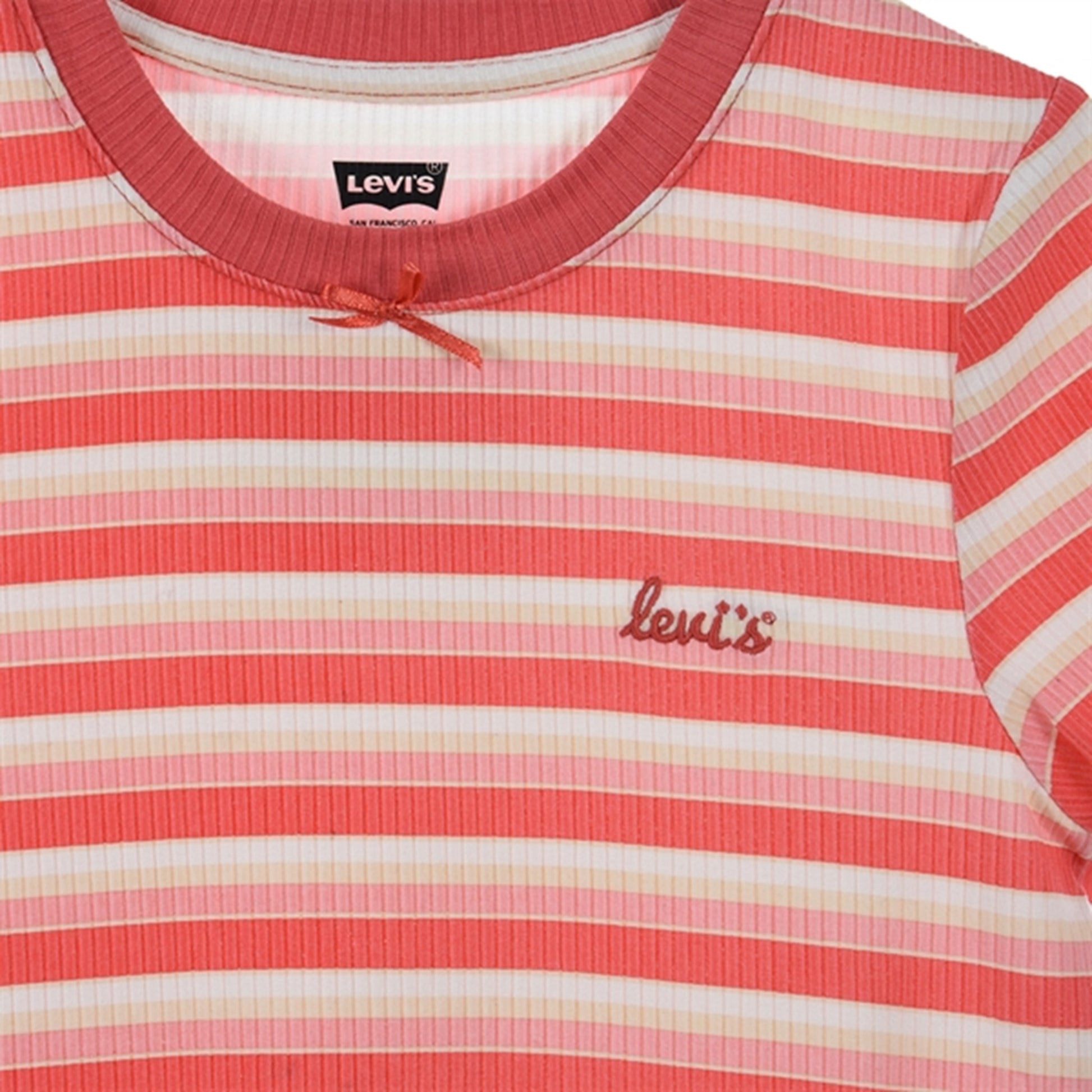 Levi's Striped Meet and Greet T-shirt Pink