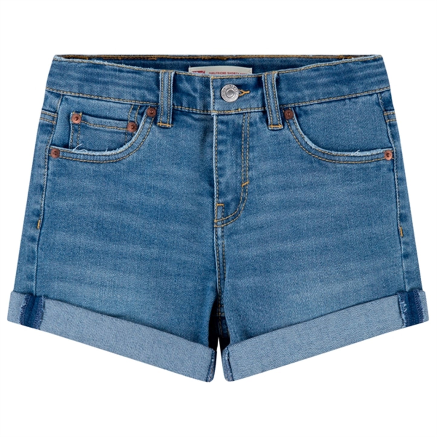Levi's Cuffed Girlfriend Shorts Blue