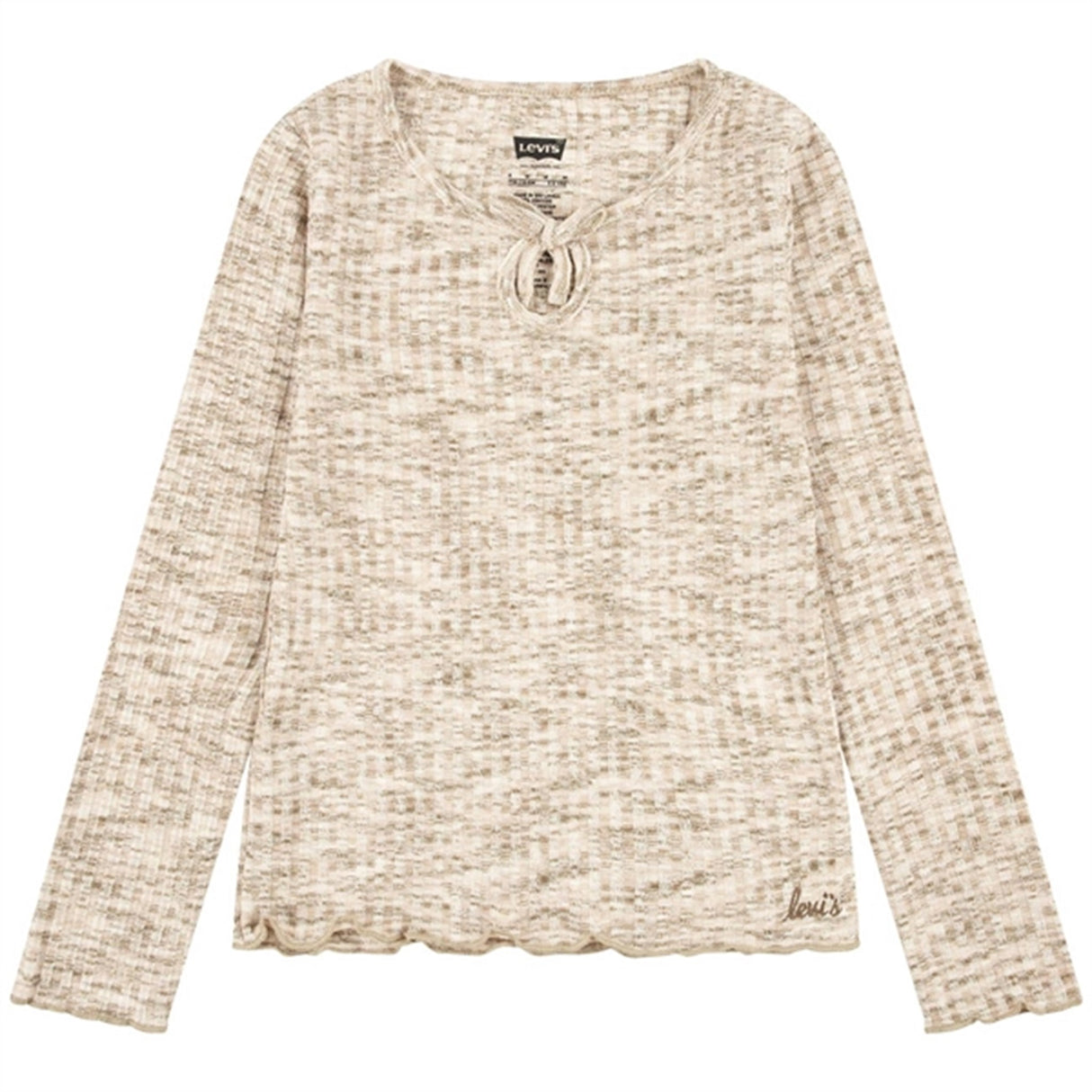 Levi's Space Dye Long Sleeve Blouse Creme Brulee
