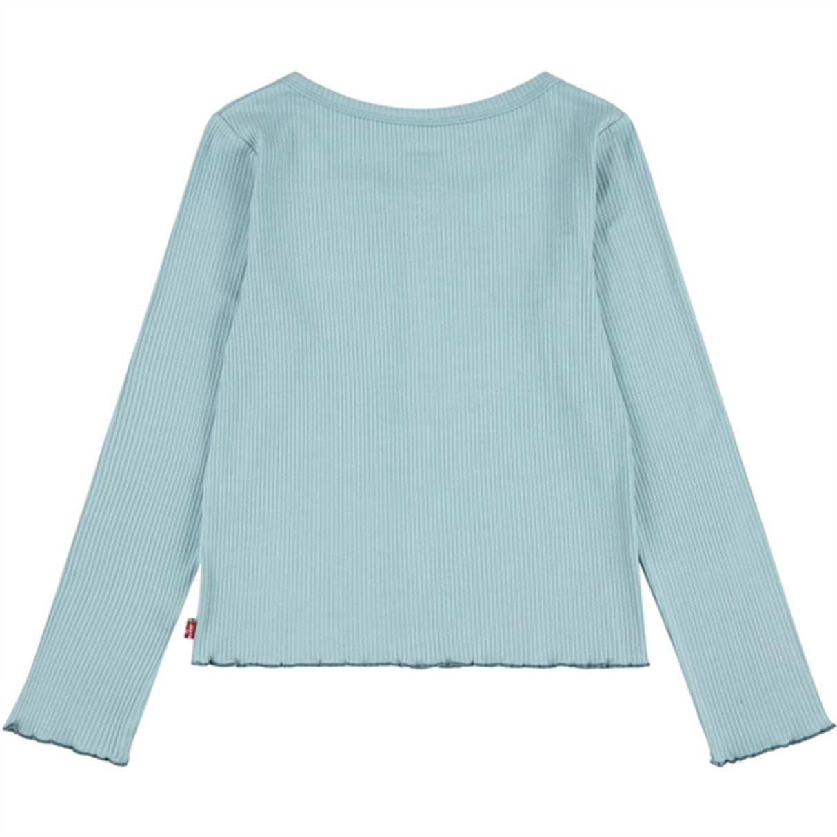 Levi's Scoop Neck Ribbed Blouse Aqua Sea Blue