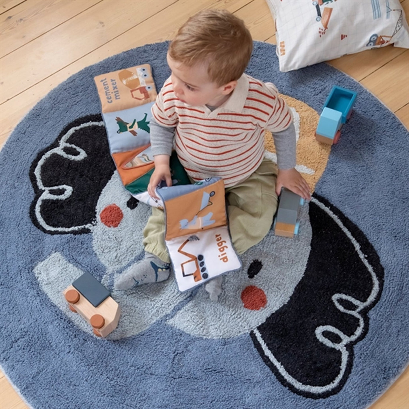 Sebra Floor Mat Busy Builders Blue 2