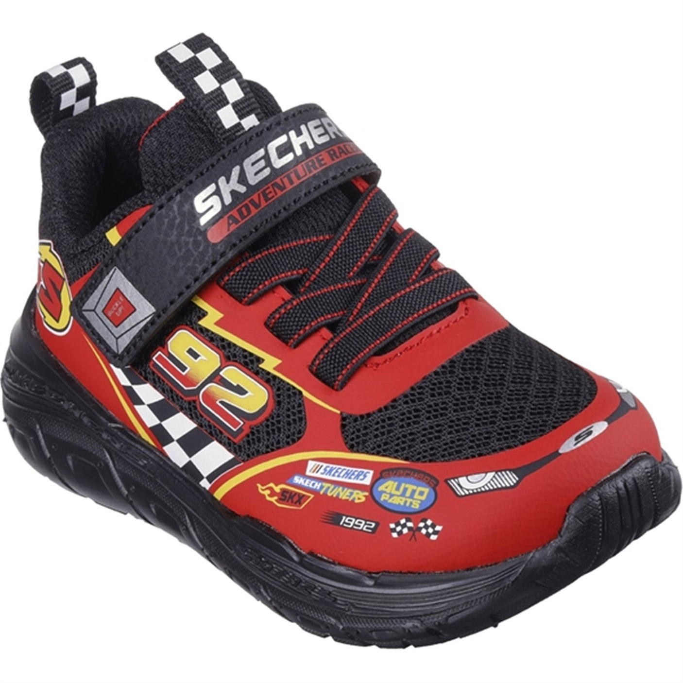 Skechers Boys Skech Tracks Sneakers Black Red