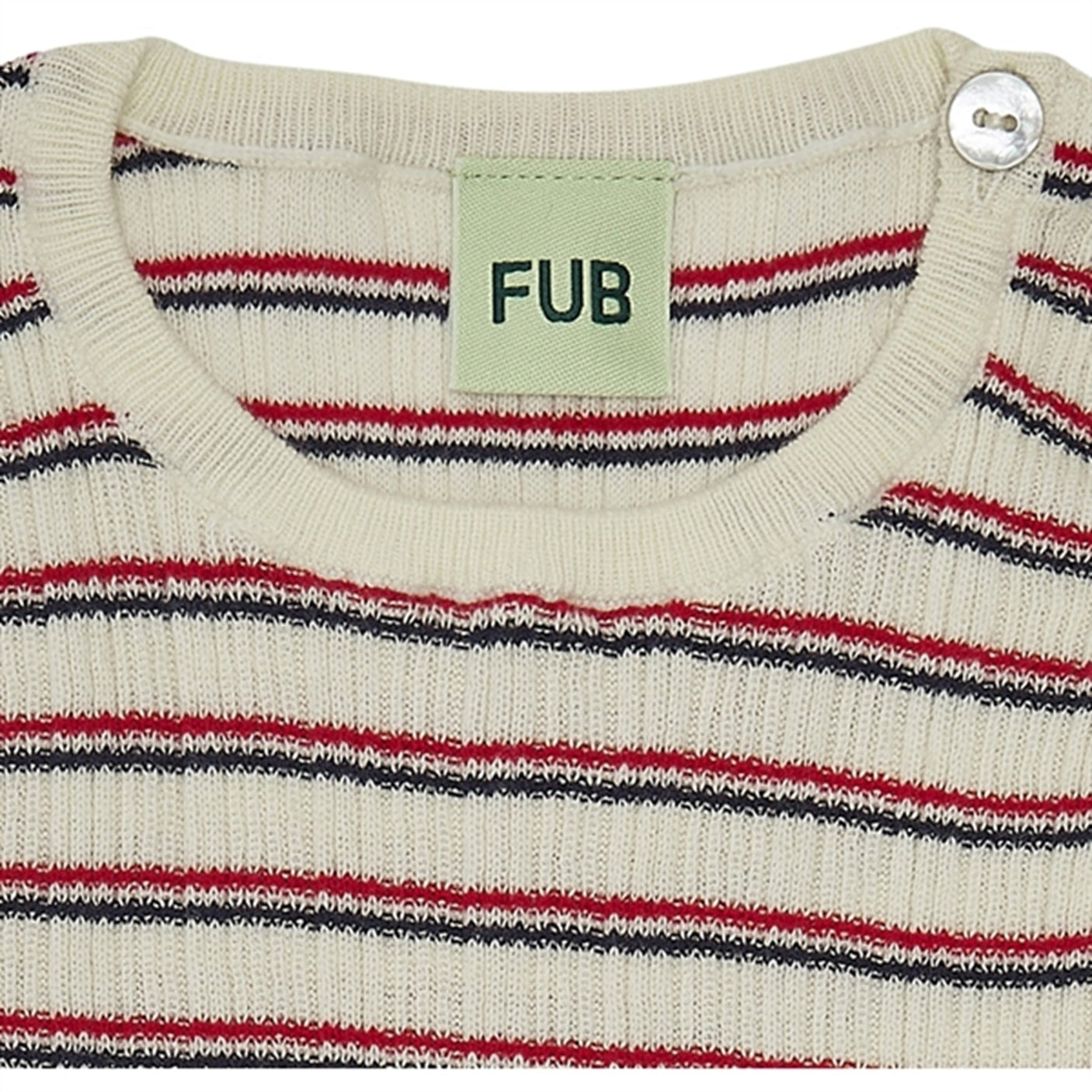 FUB Baby Body Ecru/Dark Navy/Bright Red