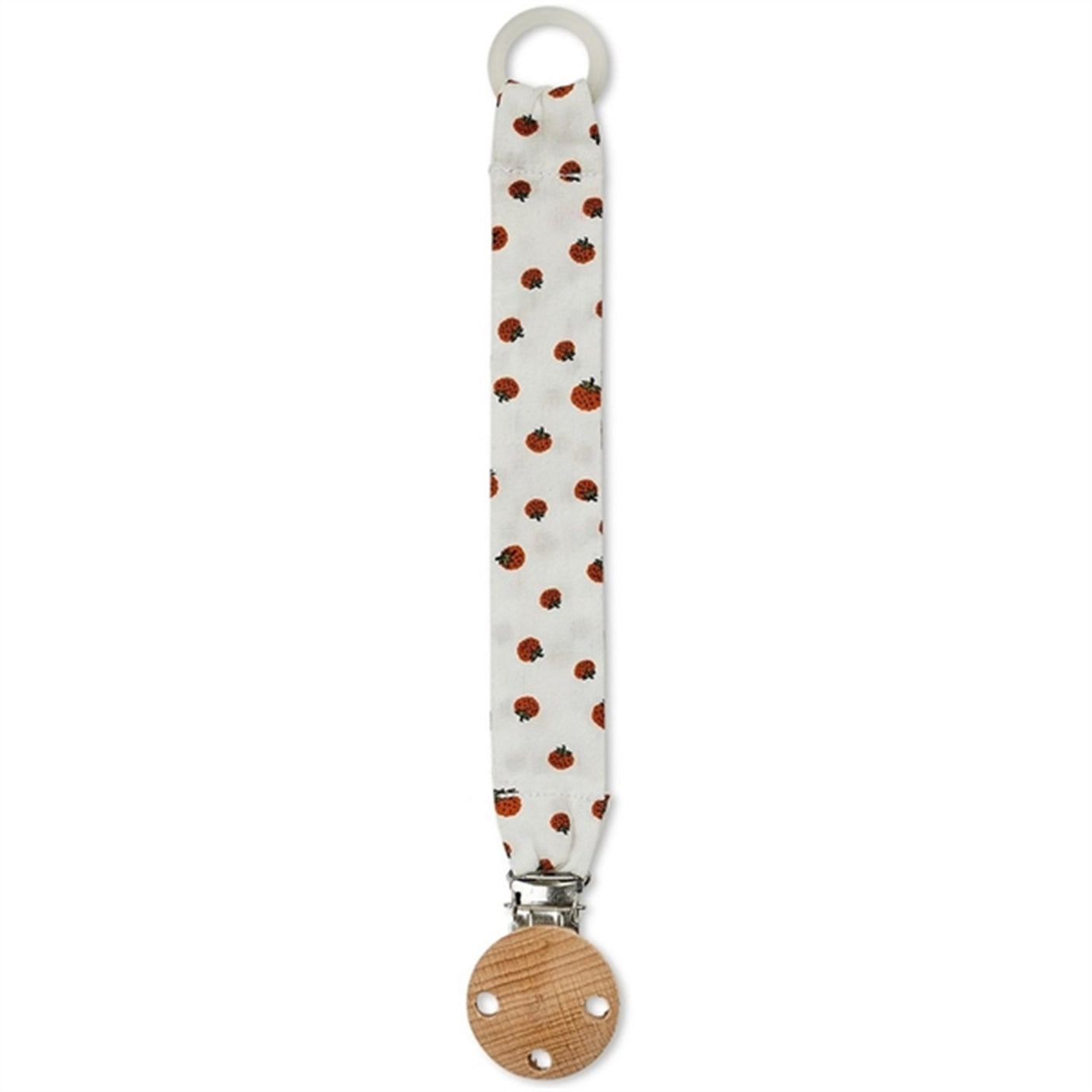 Smallstuff Woven Pacifier Strap White