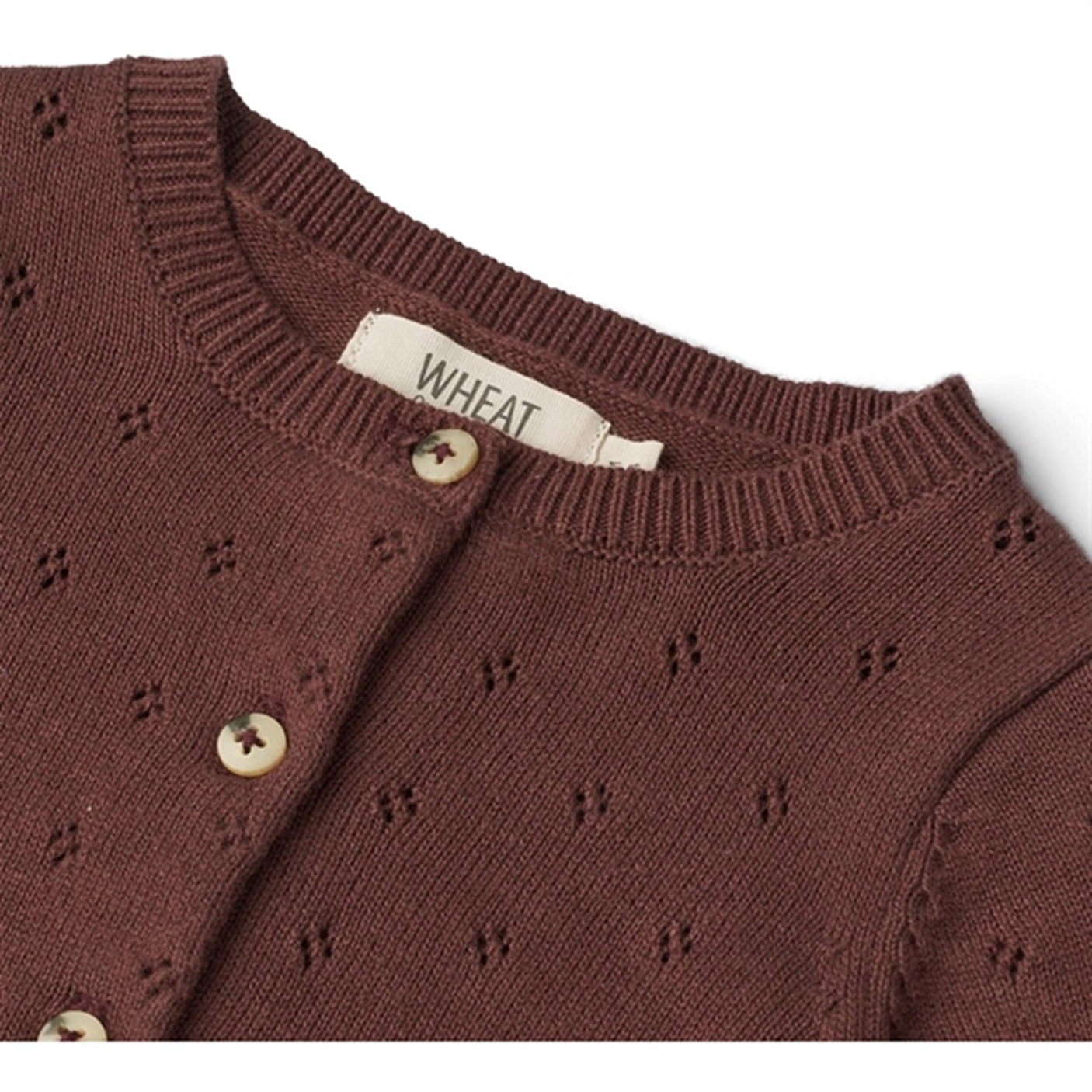 Wheat Aubergine Knit Cardigan Maia