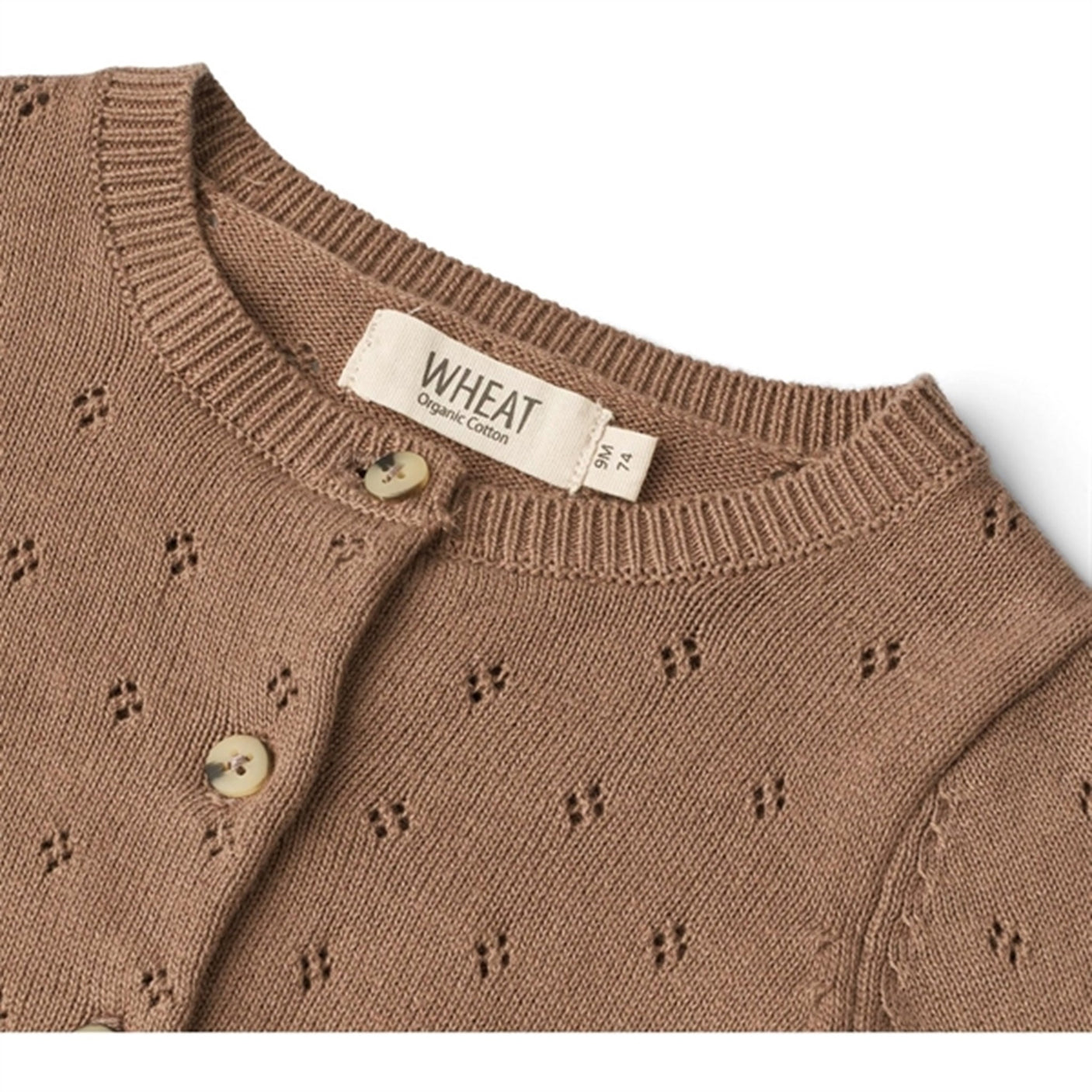 Wheat Cocoa Brown Knit Cardigan Maia
