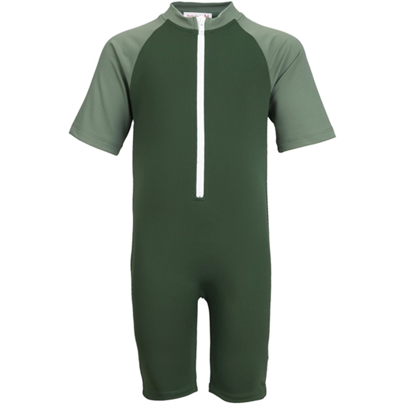 Petit Crabe Forest/Army Multi Color Onesie with Zipper