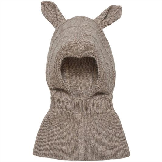 Huttelihut Balaclava Ears Wool Knit Camel