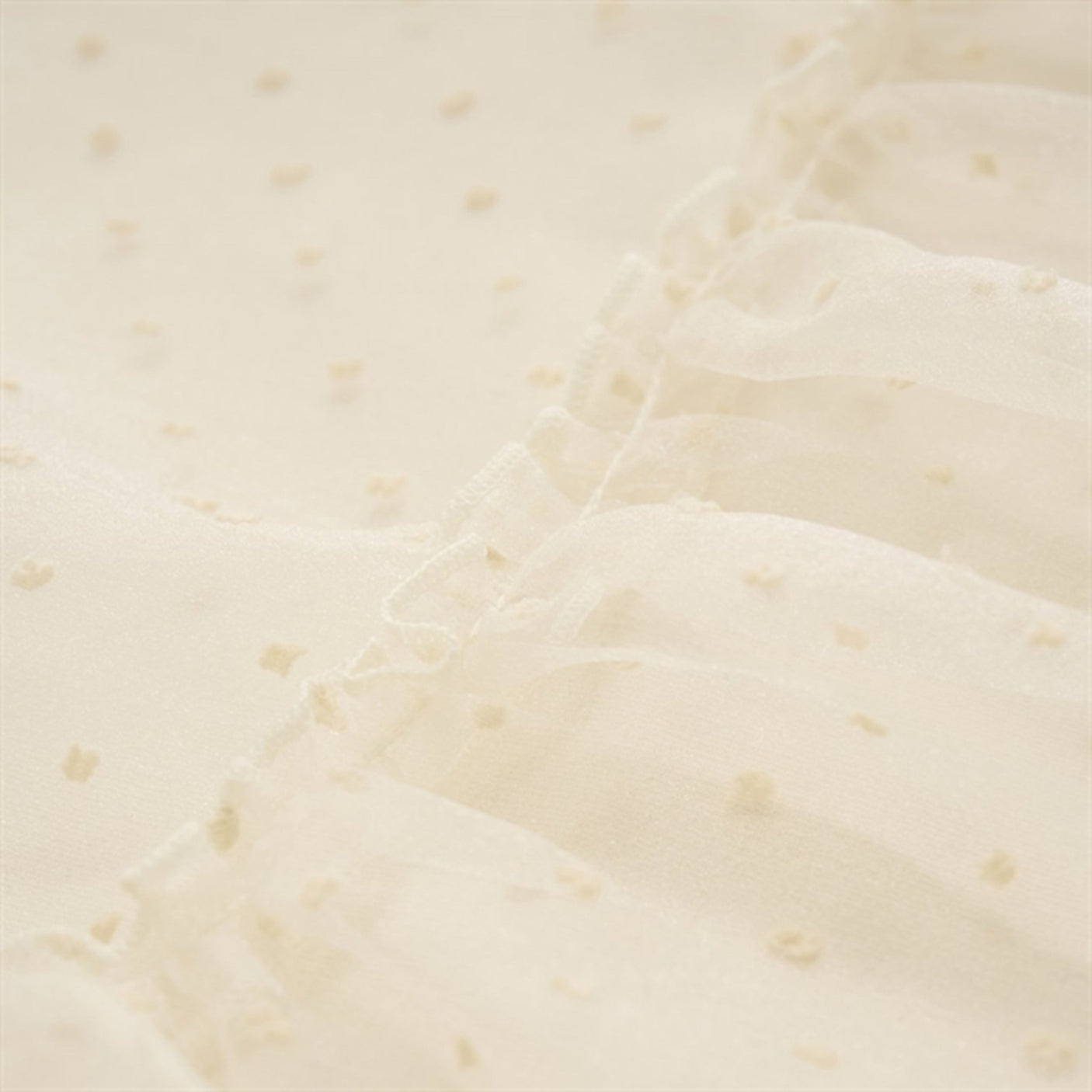 Huttelihut Dress LS m. Organza Party Off-white