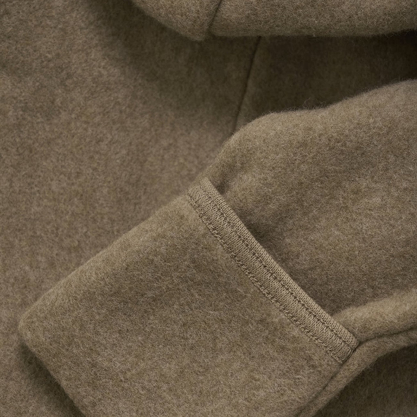 Huttelihut Pram Suit Ears Cotton Fleece Molé Melange