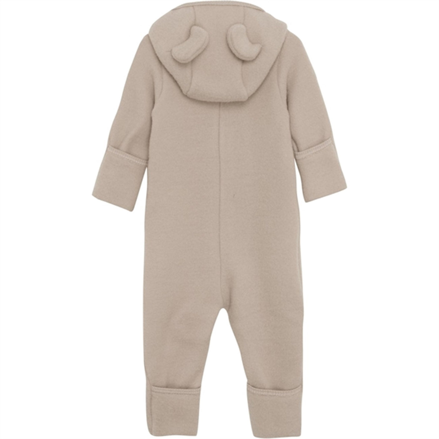 Huttelihut Pram Suit Ears Wool Fleece Dust Melange