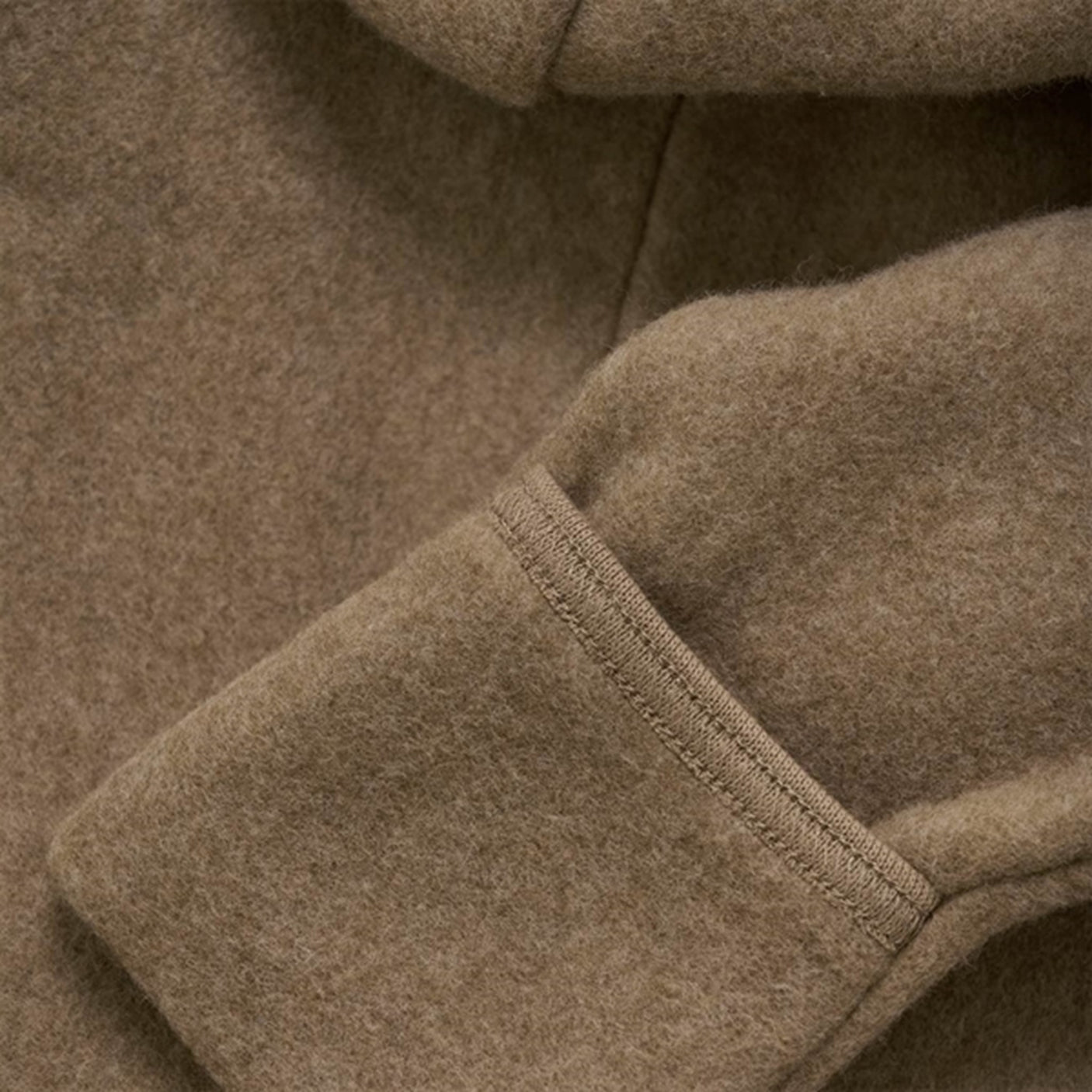 Huttelihut Pram Suit Ears Cotton Fleece Molé Melange