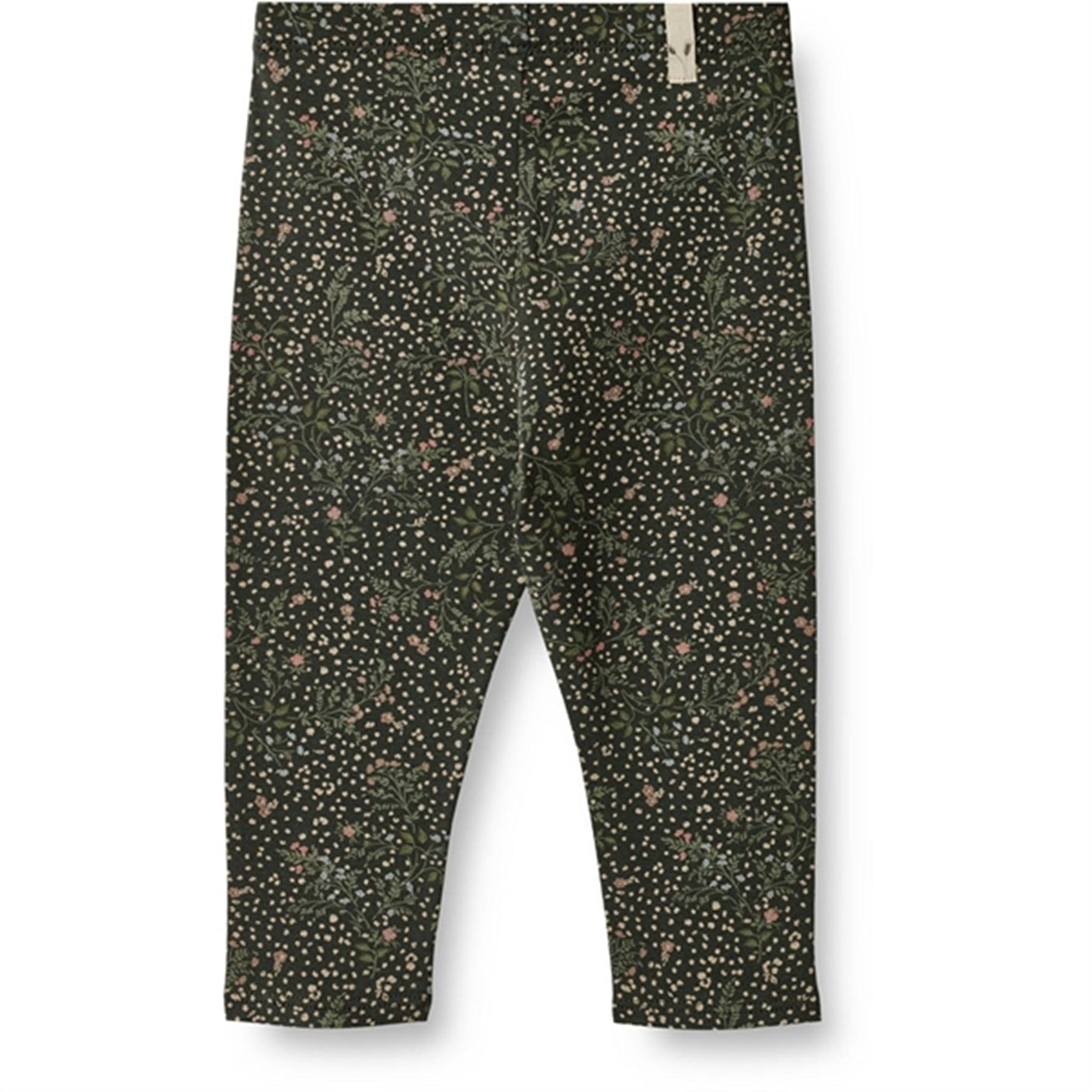 Wheat Black Coal Small Flowers Jersey Leggings Jules
