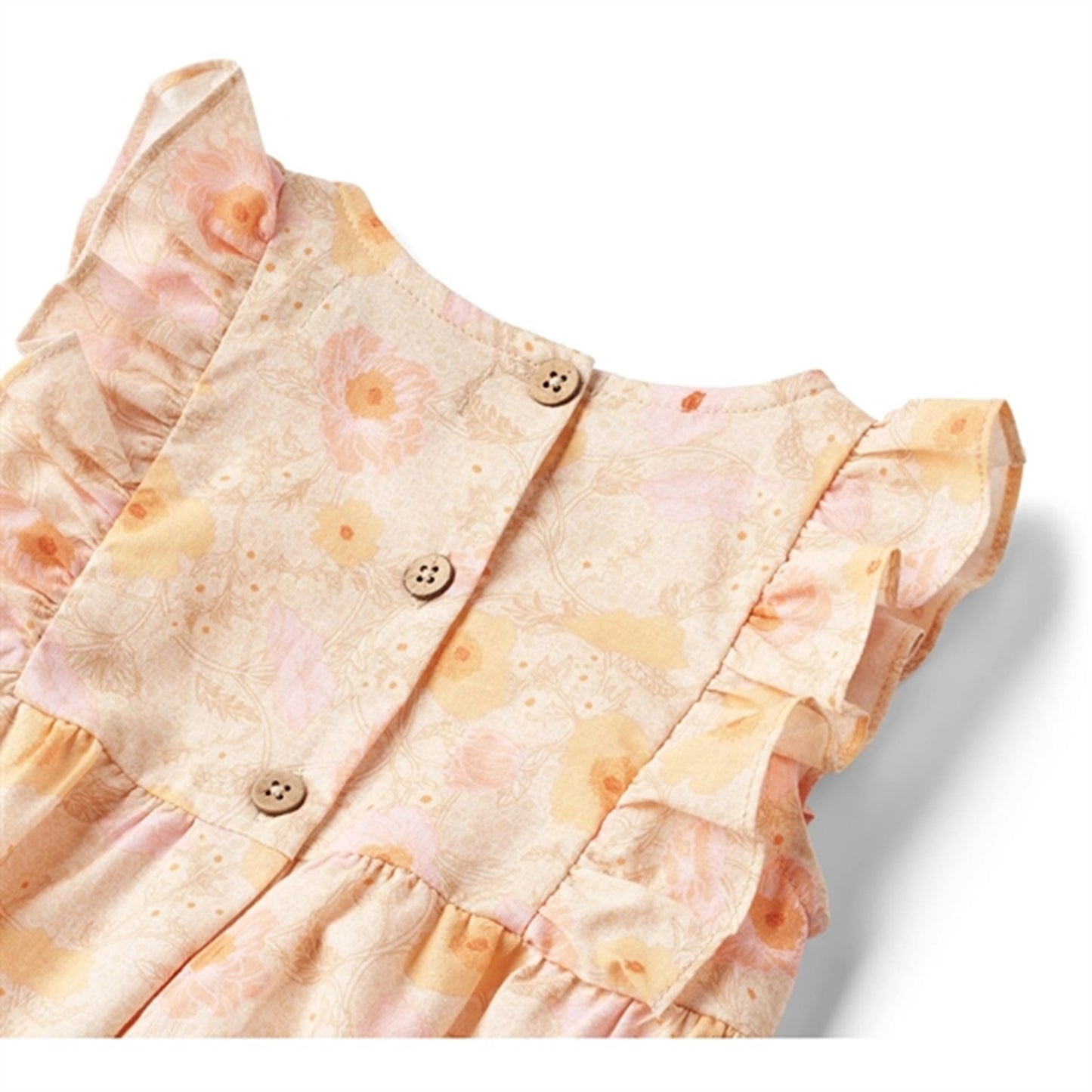 Wheat Alabaster Flower Bobbles Romper Emmaline