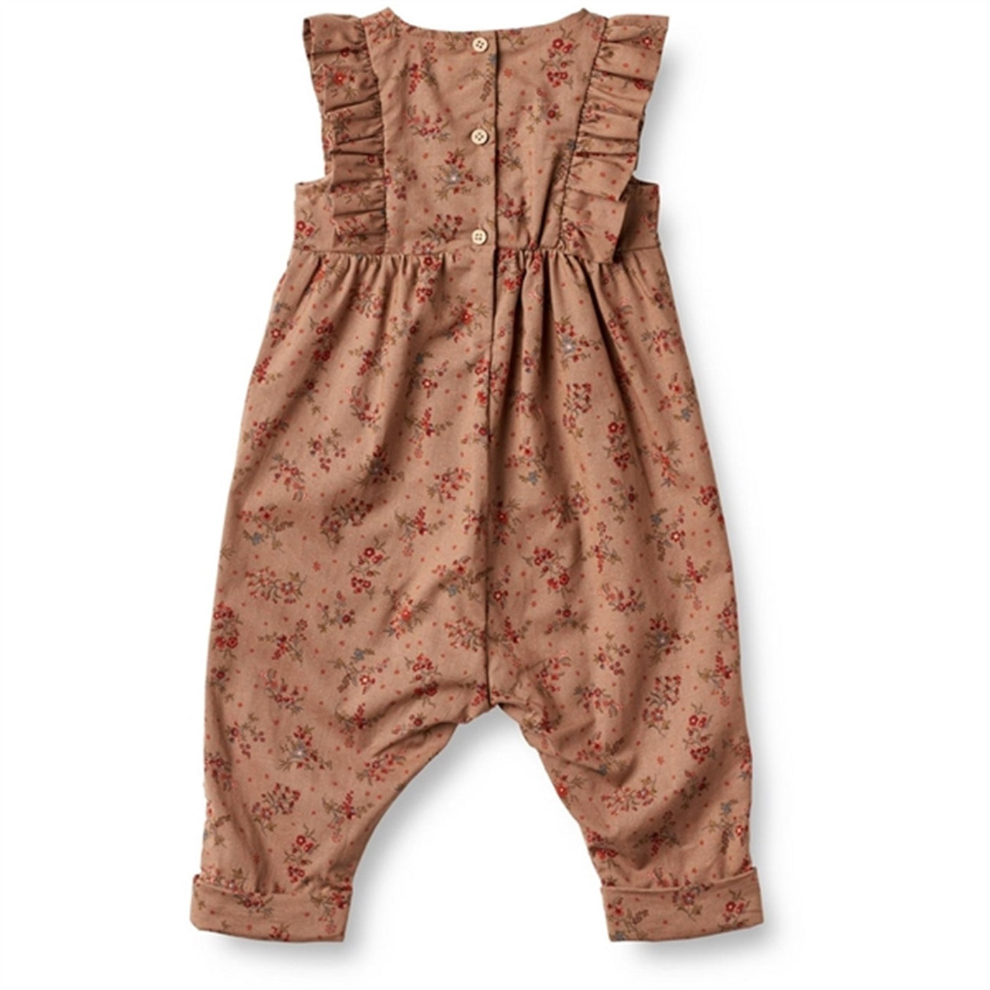 Wheat Berry Dust Flowers Romper Milia