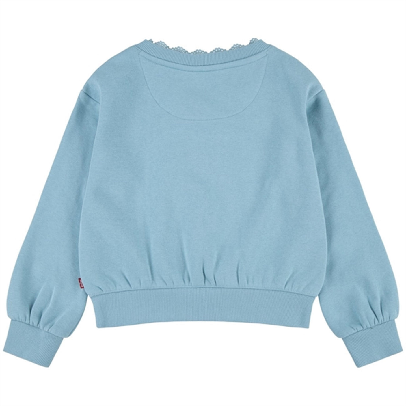 Levi's Lace Trim V-neck Blouse Aqua Sea Blue