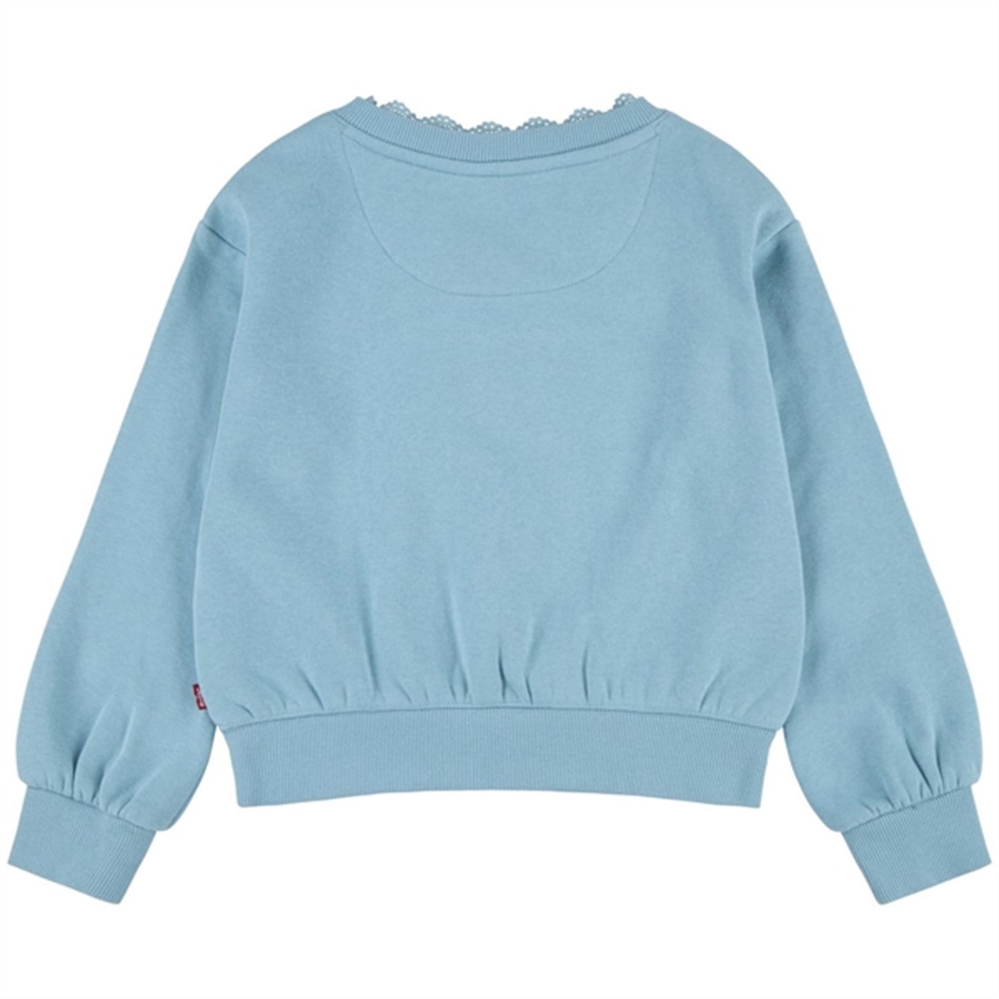 Levi's Lace Trim V-neck Blouse Aqua Sea Blue