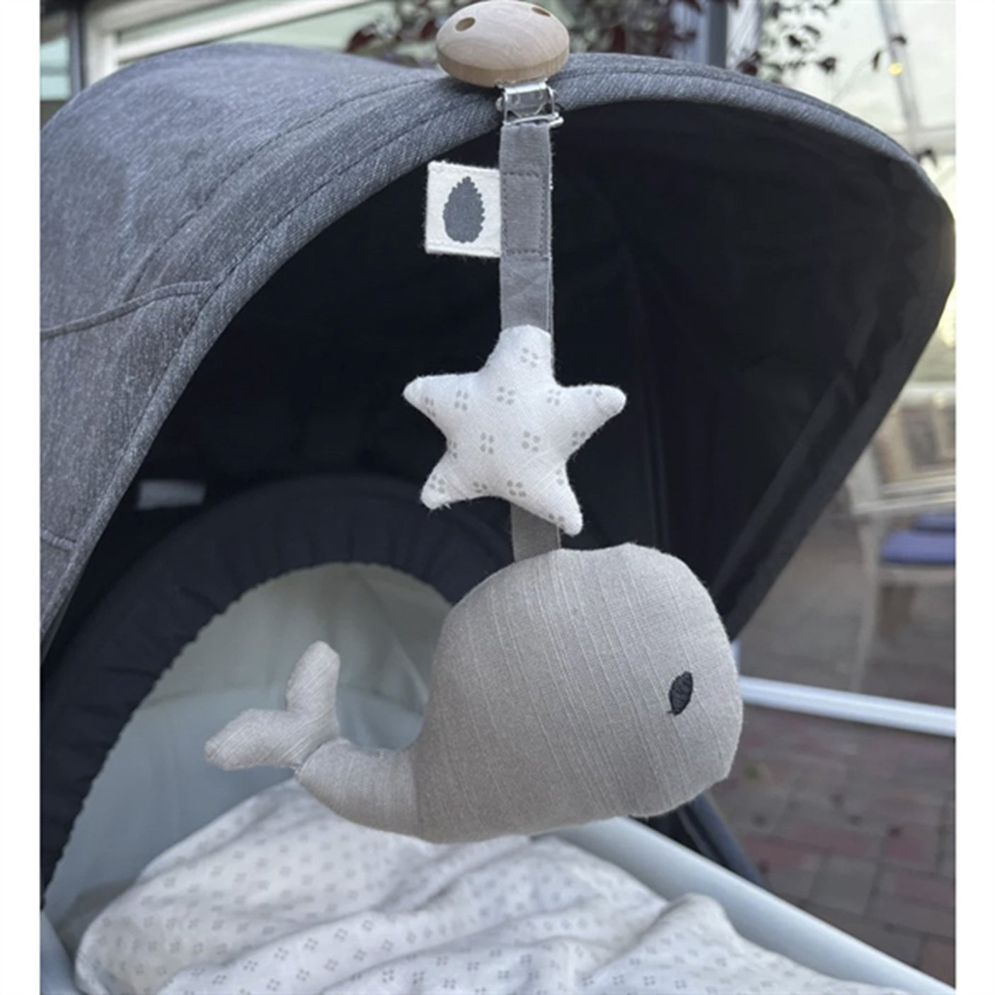 Pine Cone Waldo Pram Toy Mushroom