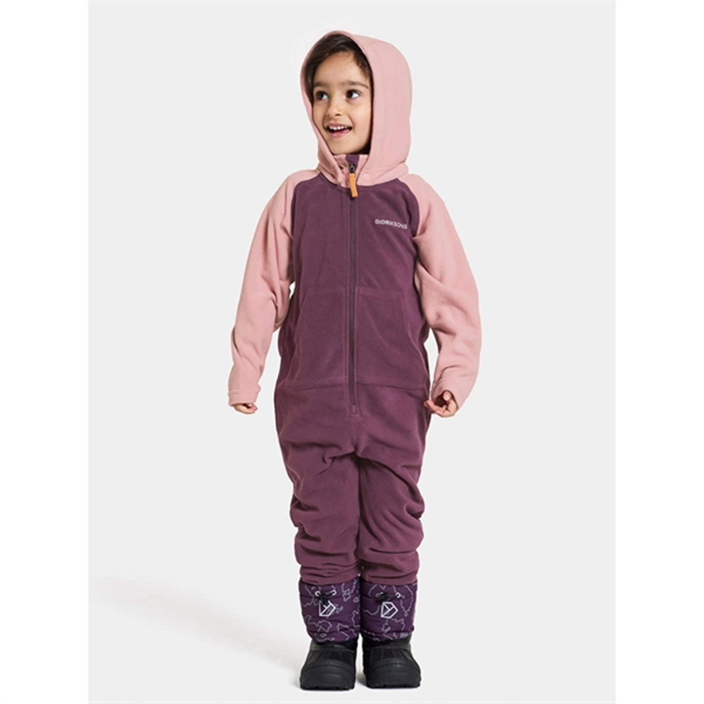 Didriksons Plumb Monte Kids Fleece Onesie