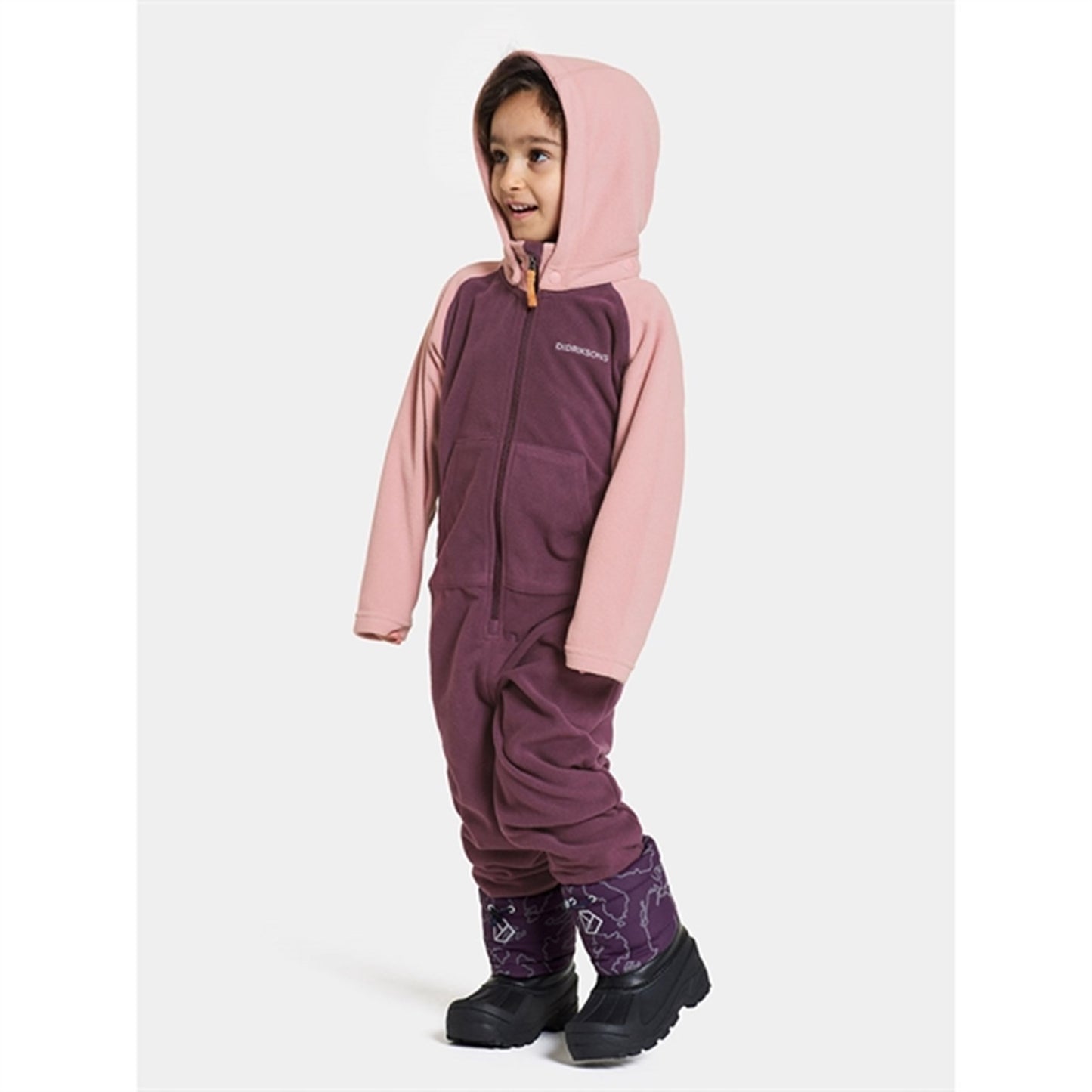 Didriksons Plumb Monte Kids Fleece Onesie