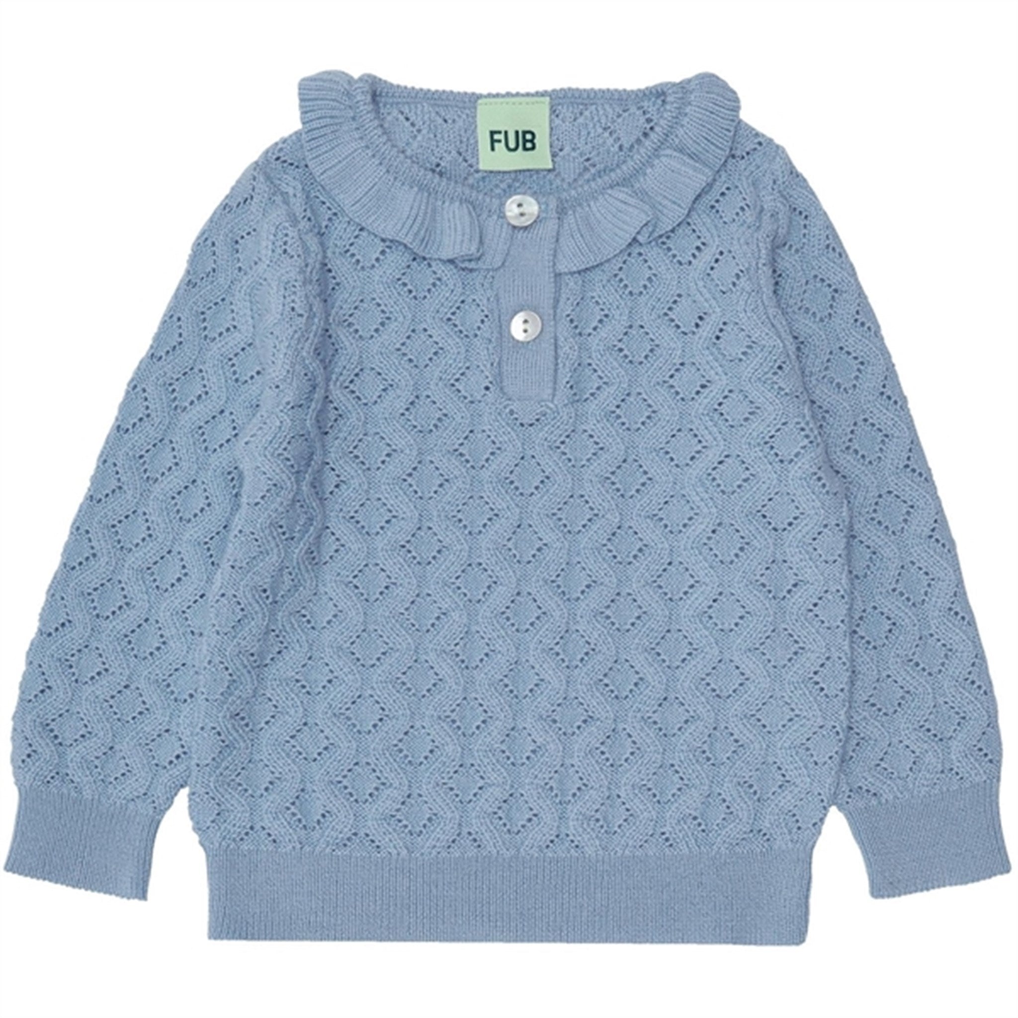FUB Baby Pointelle Blouse Sky