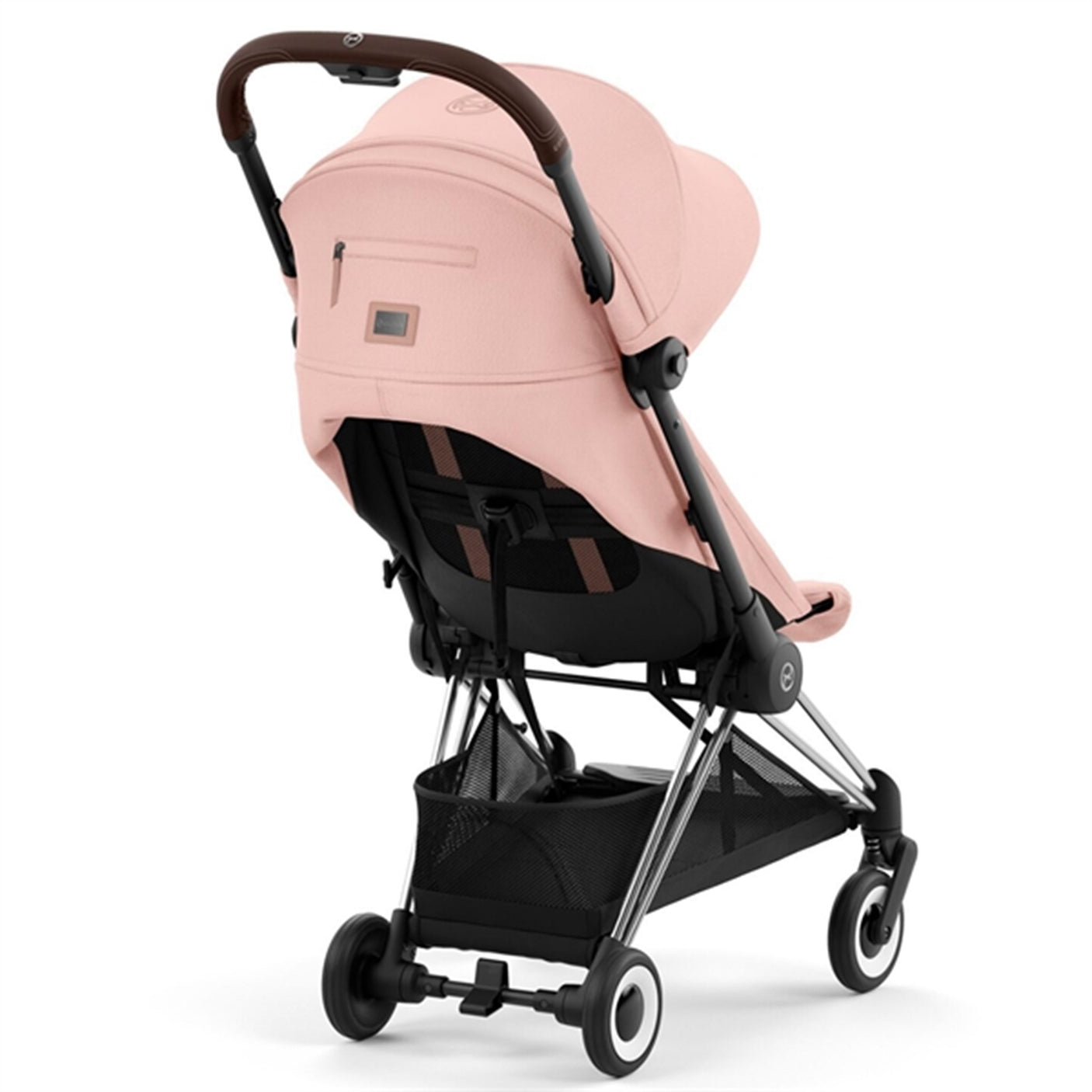 Cybex COYA Stroller Chrome Dark Brown Peach Pink